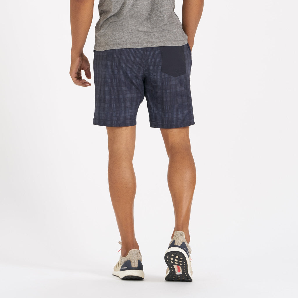 Kore Short Lined 7" | Ink Shibori Grid