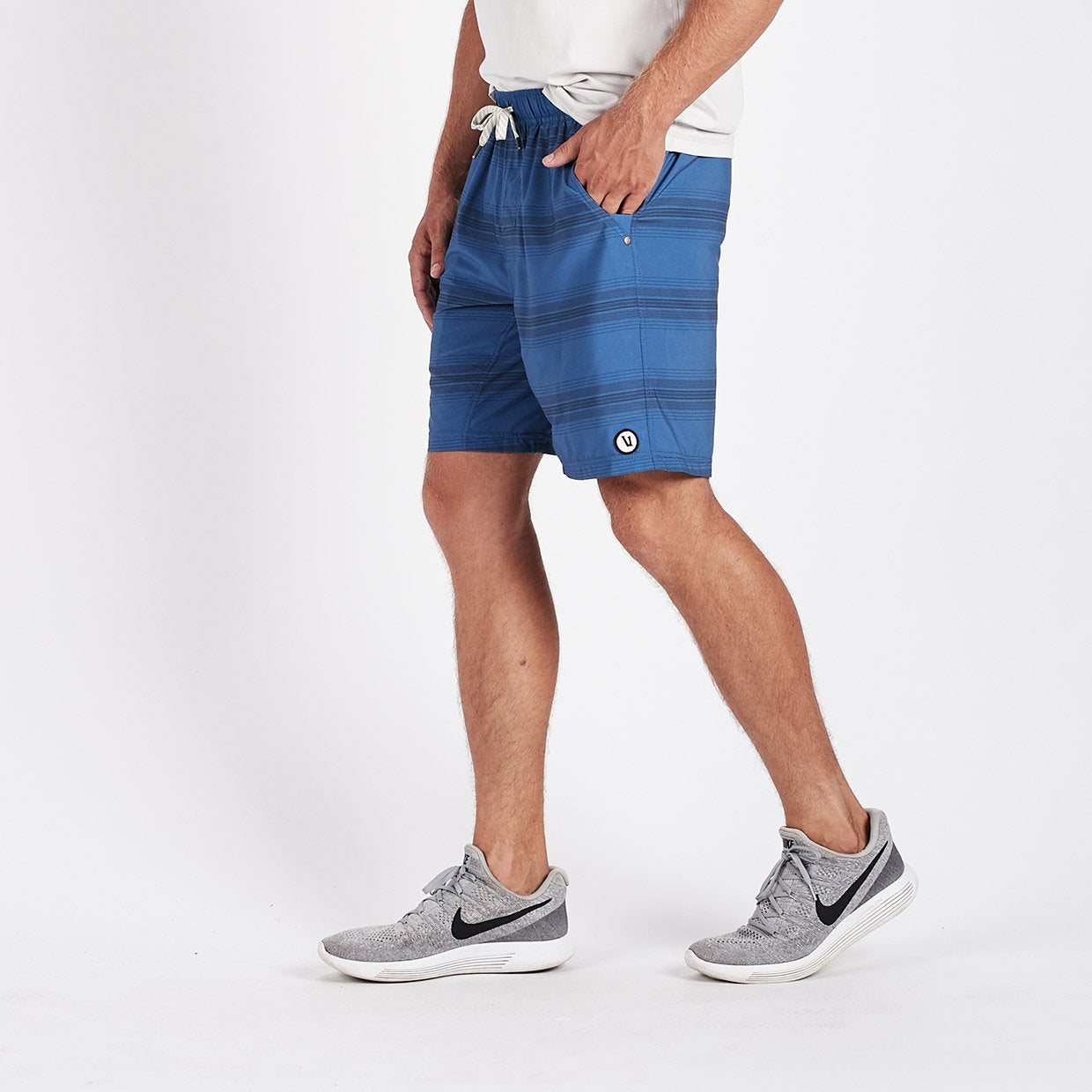 Kore Short Lined 7" | Sea Charcoal Stripe