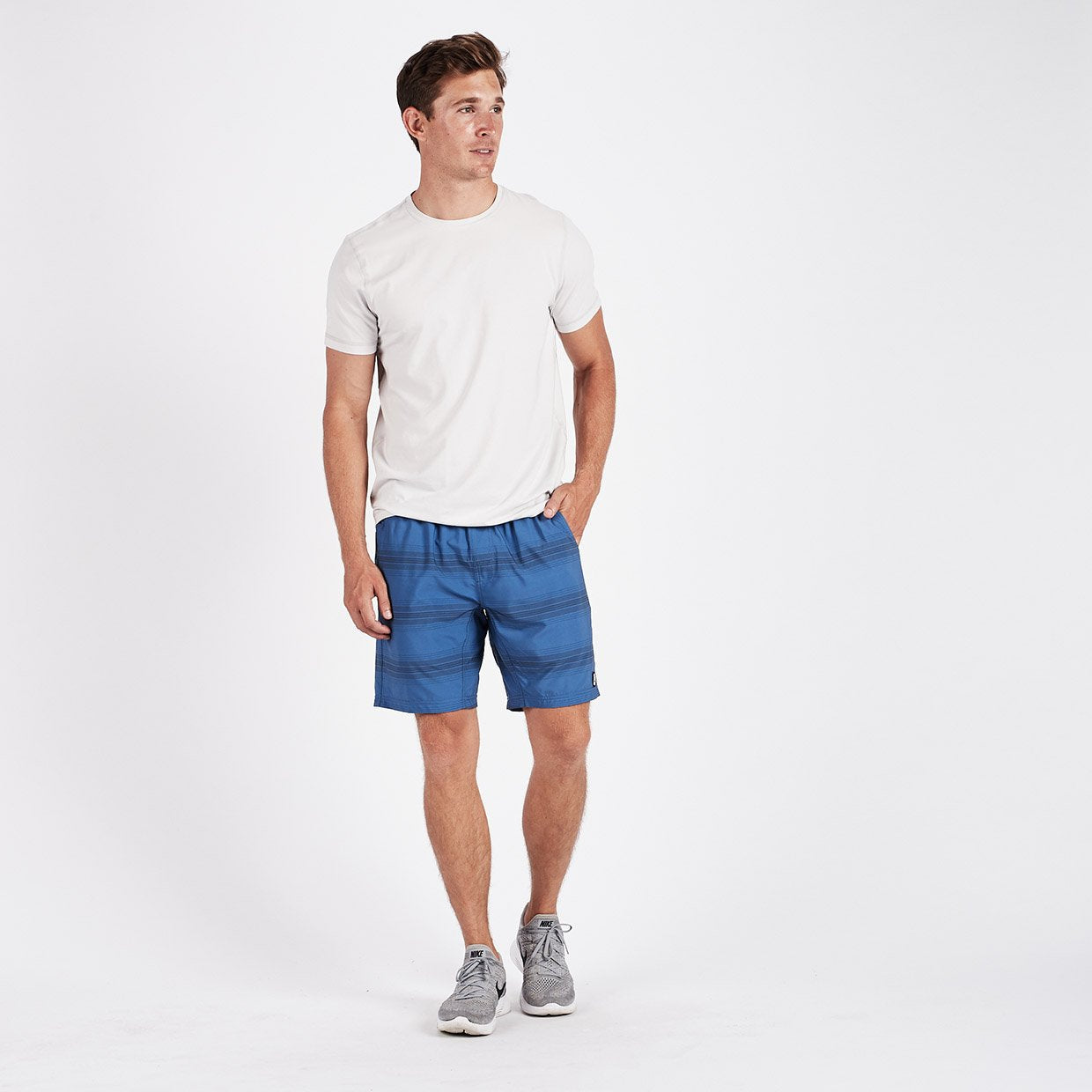 Kore Short Lined 7" | Sea Charcoal Stripe