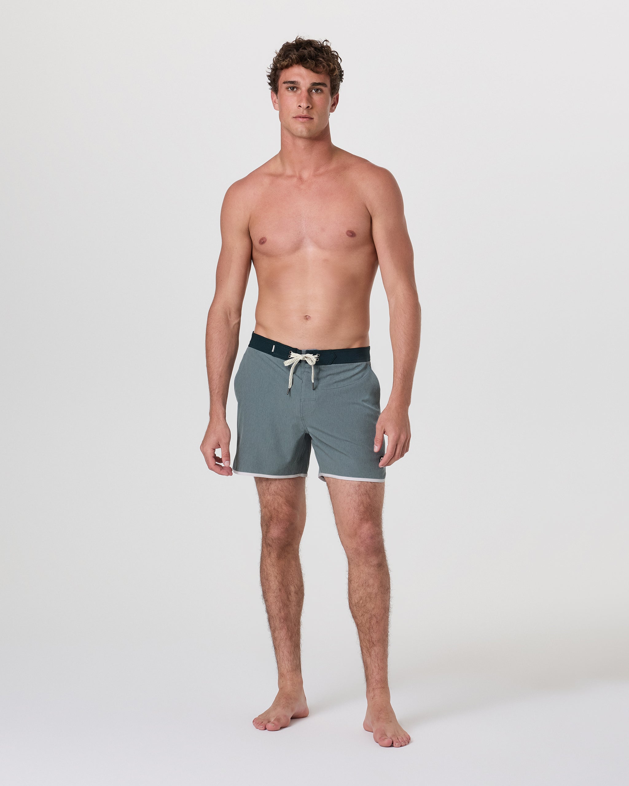 Cruise Boardshort 5" | Dusty Blue Linen Texture