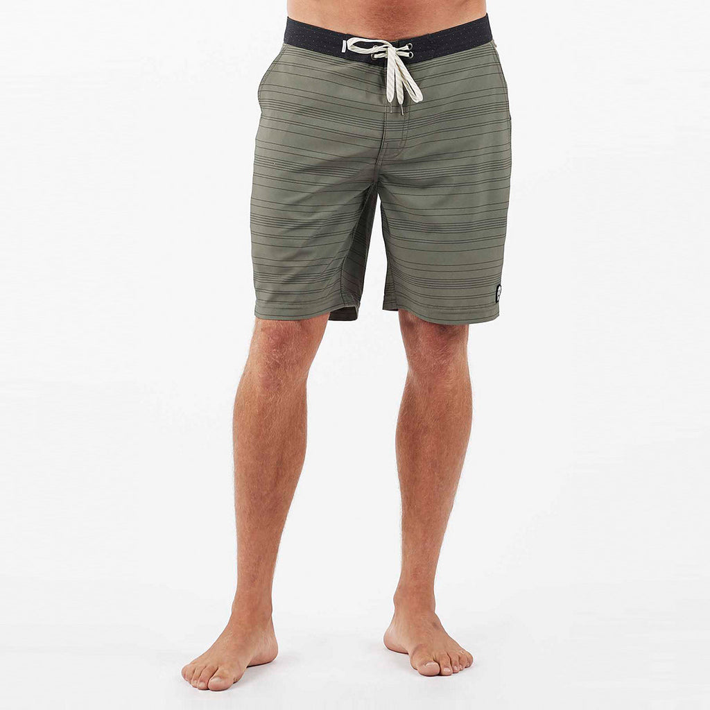 Equator Boardshort | Army Micro Stripe