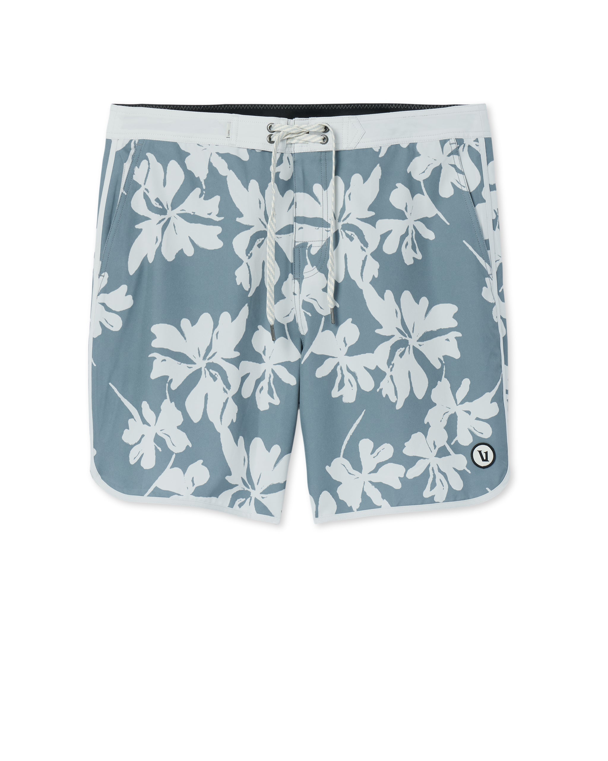 Cruise Boardshort | Dusty Blue Plumeria