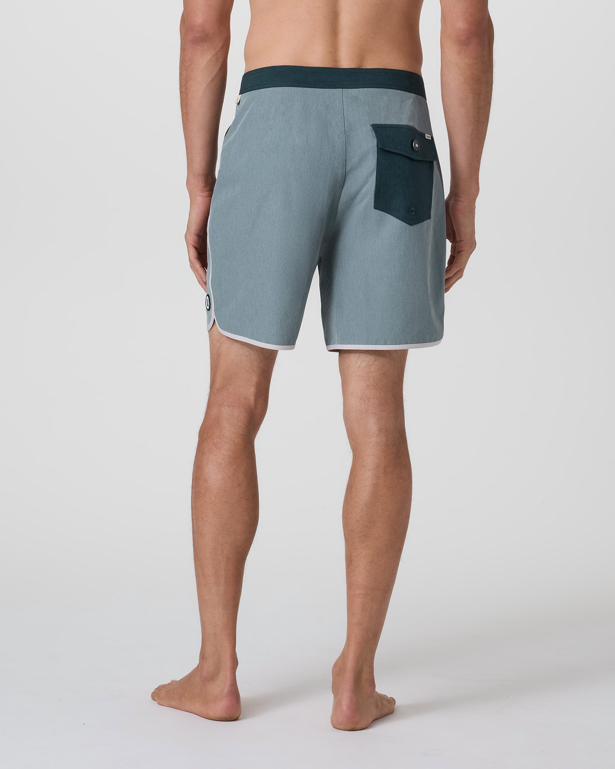 Cruise Boardshort | Dusty Blue Linen Texture