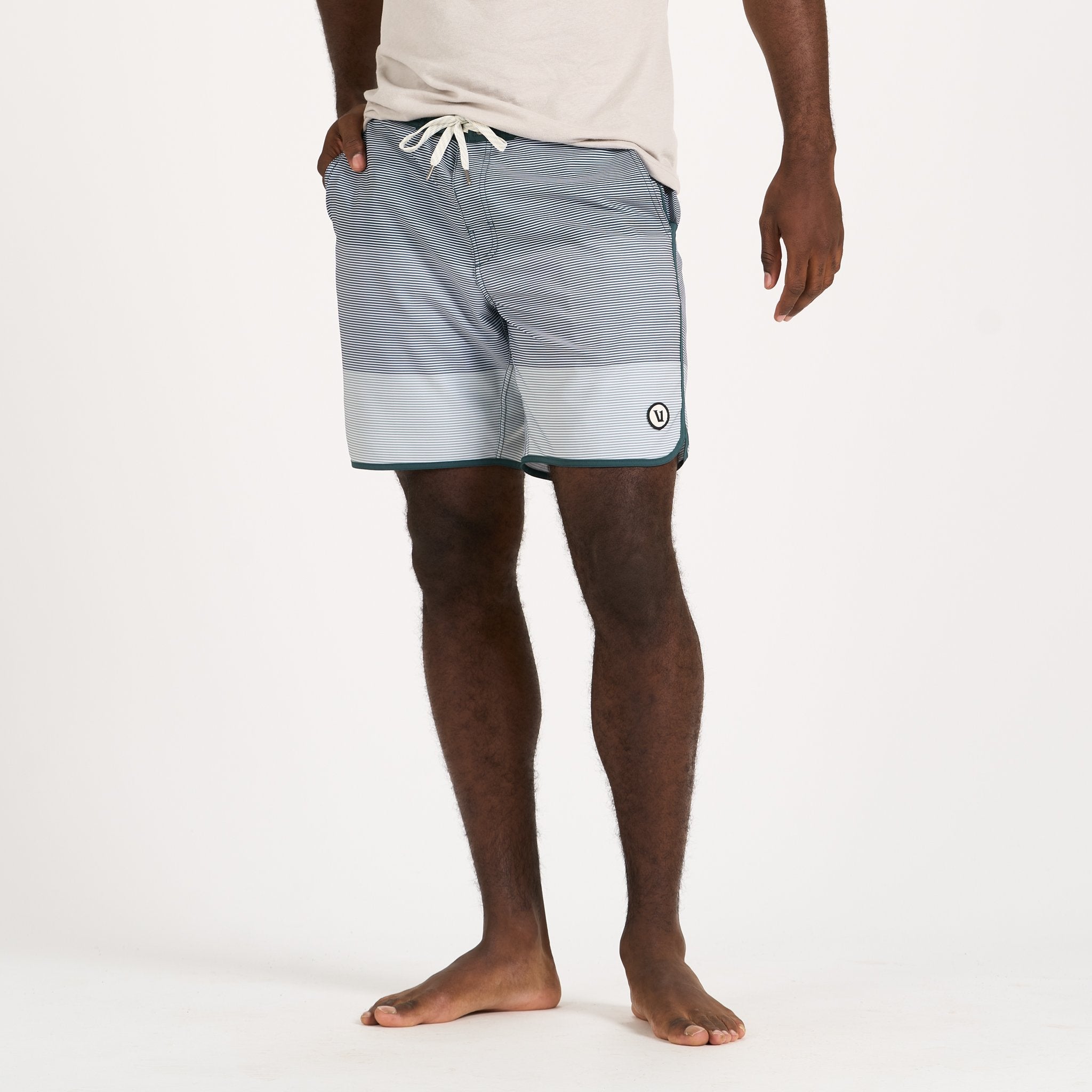 Cruise Boardshort | Steel Blue Wave Stripe
