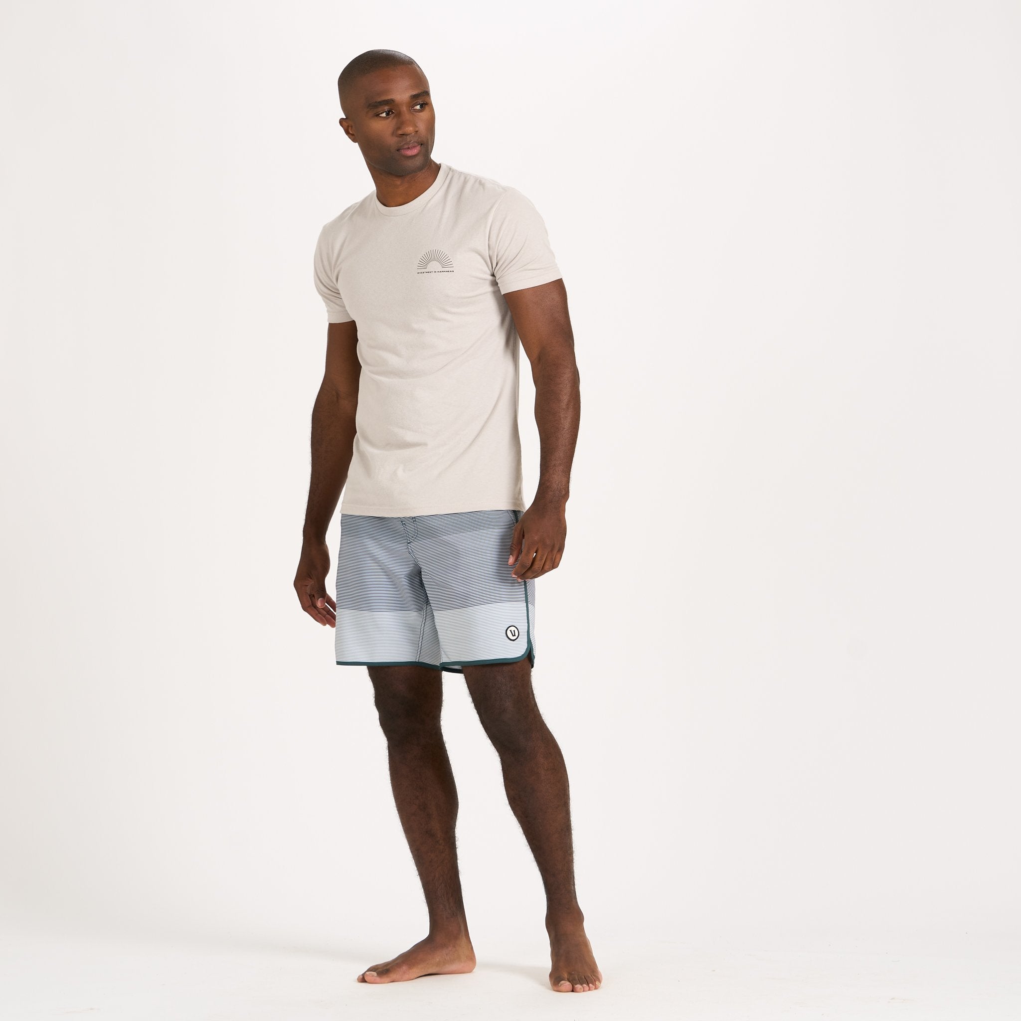 Cruise Boardshort | Steel Blue Wave Stripe