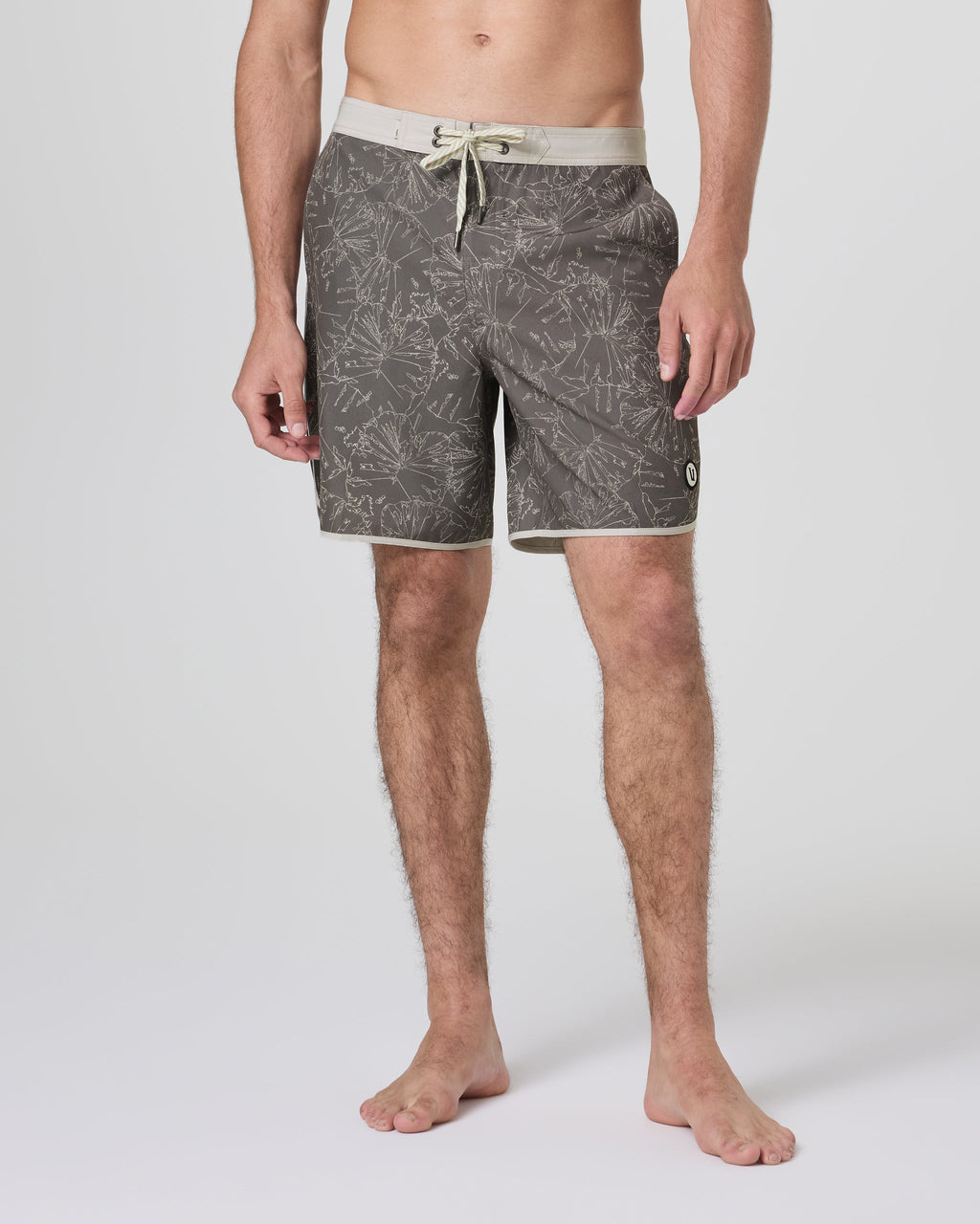 Cruise Boardshort | Warm Grey Water Lily