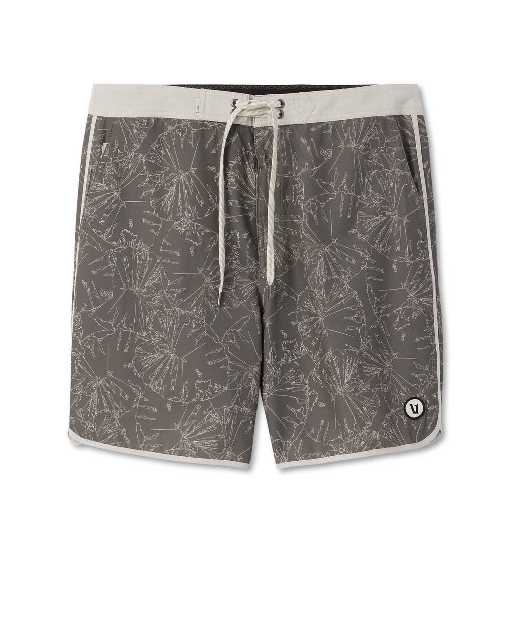 Cruise Boardshort | Warm Grey Water Lily