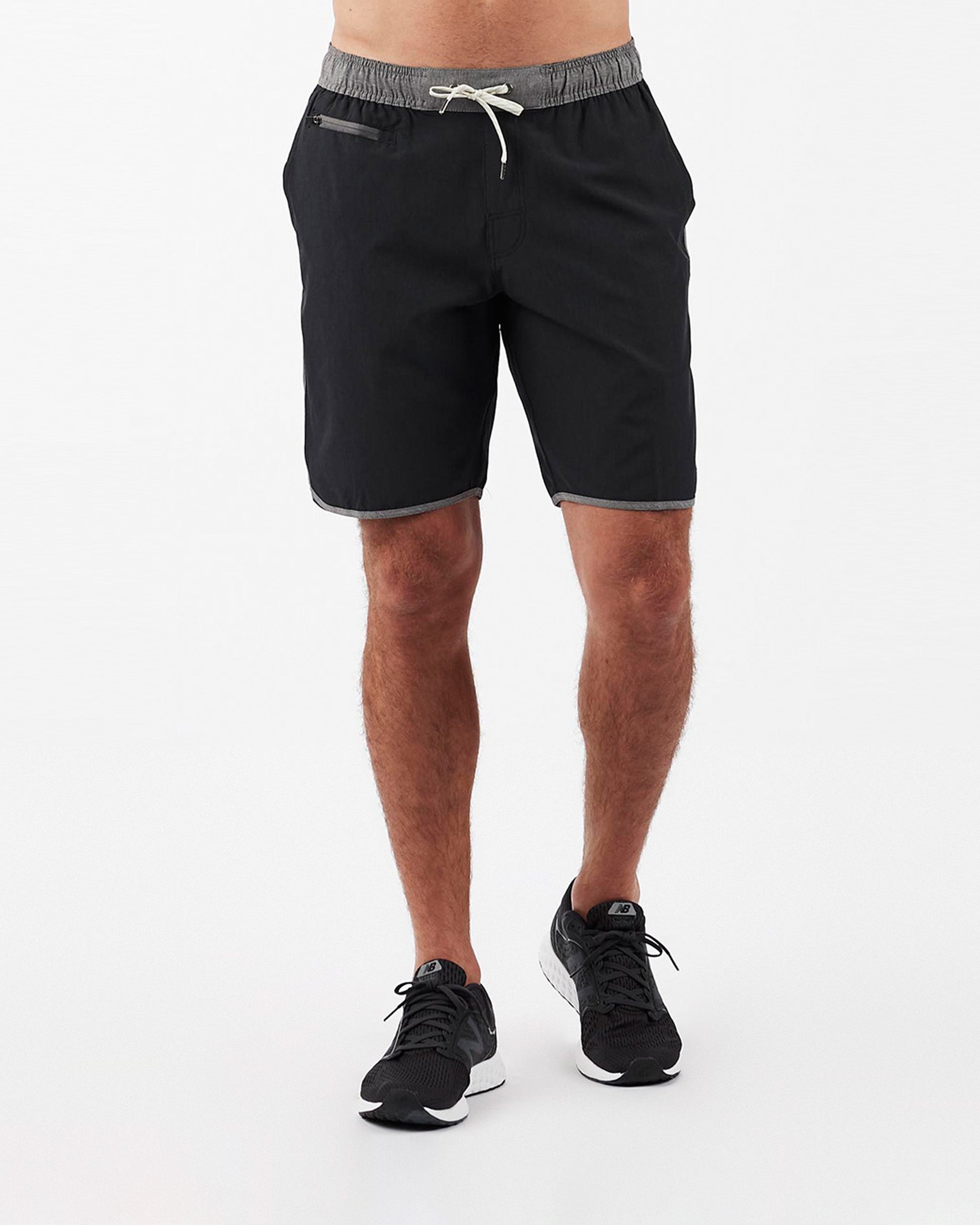 Banks Short | Black Linen Texture