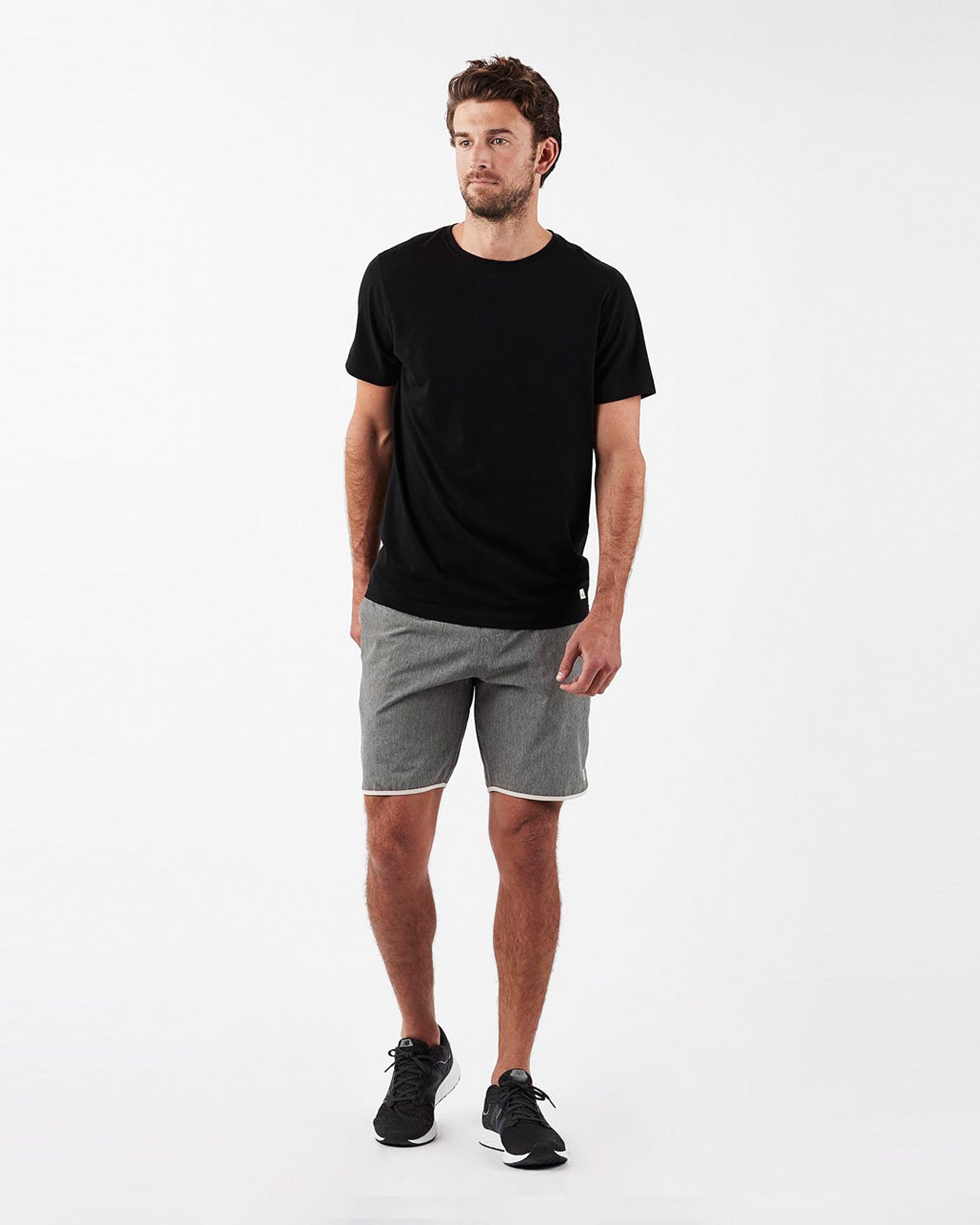 Banks Short | Grey Linen Texture
