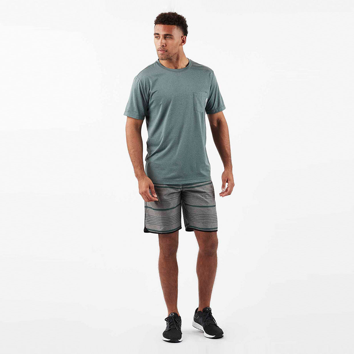 Banks Short | Grey Texture Canyon Stripe