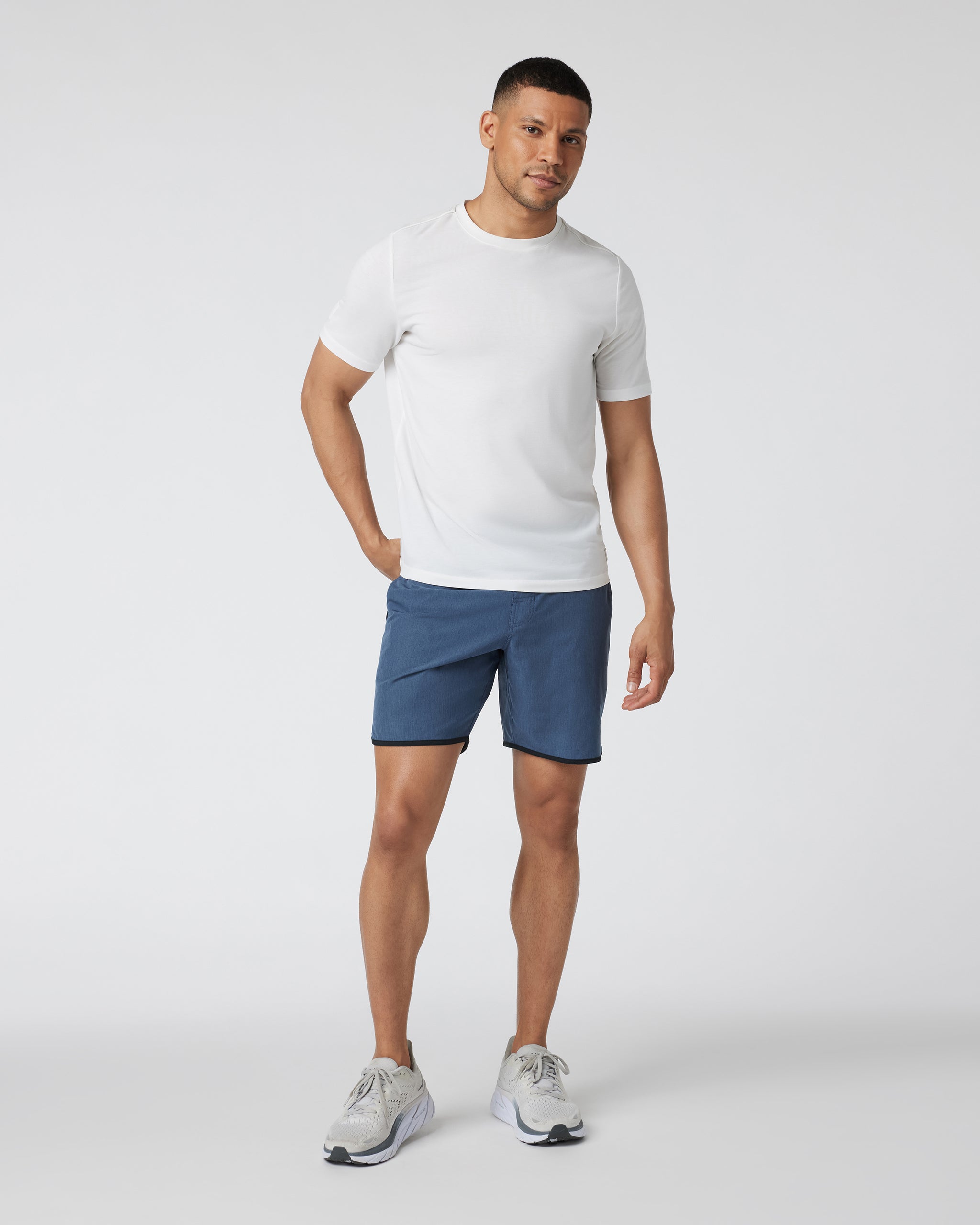 Banks Short | Azure Linen Texture