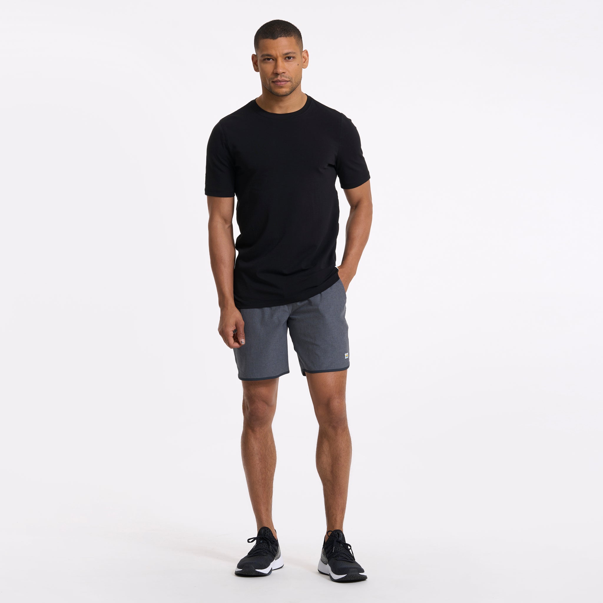 Banks Short | Engineered Charcoal Stripe