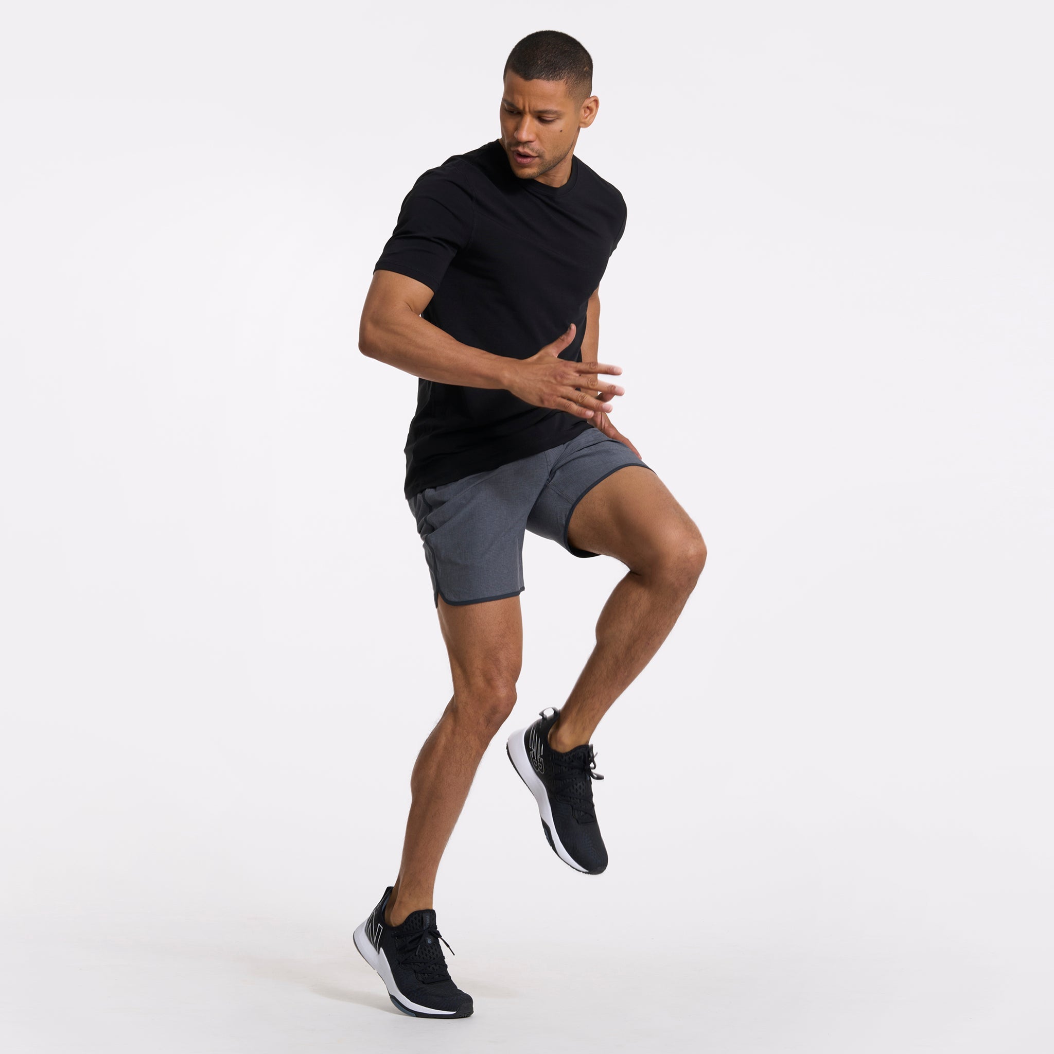 Banks Short | Engineered Charcoal Stripe