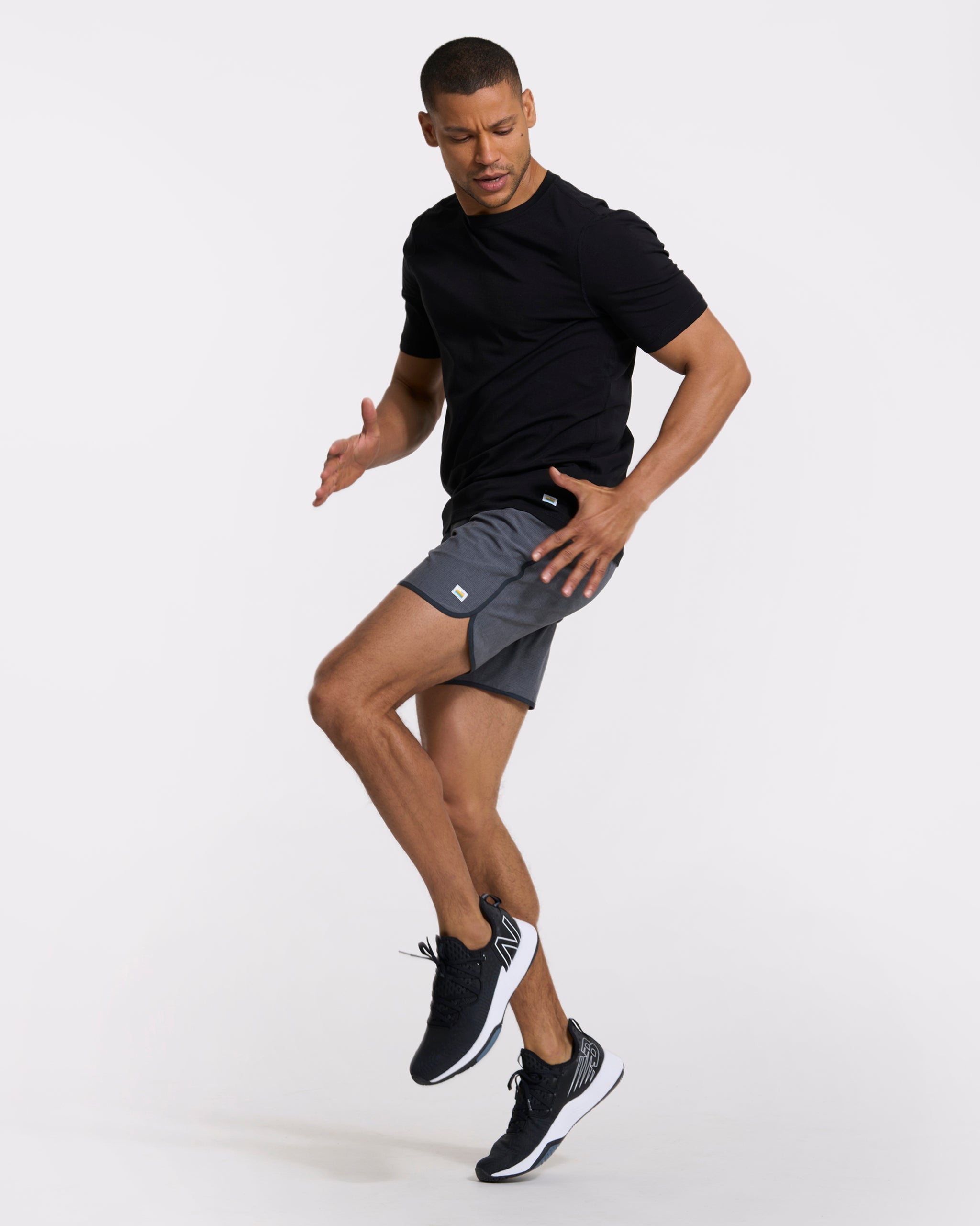 Banks Short | Charcoal Engineered Stripe