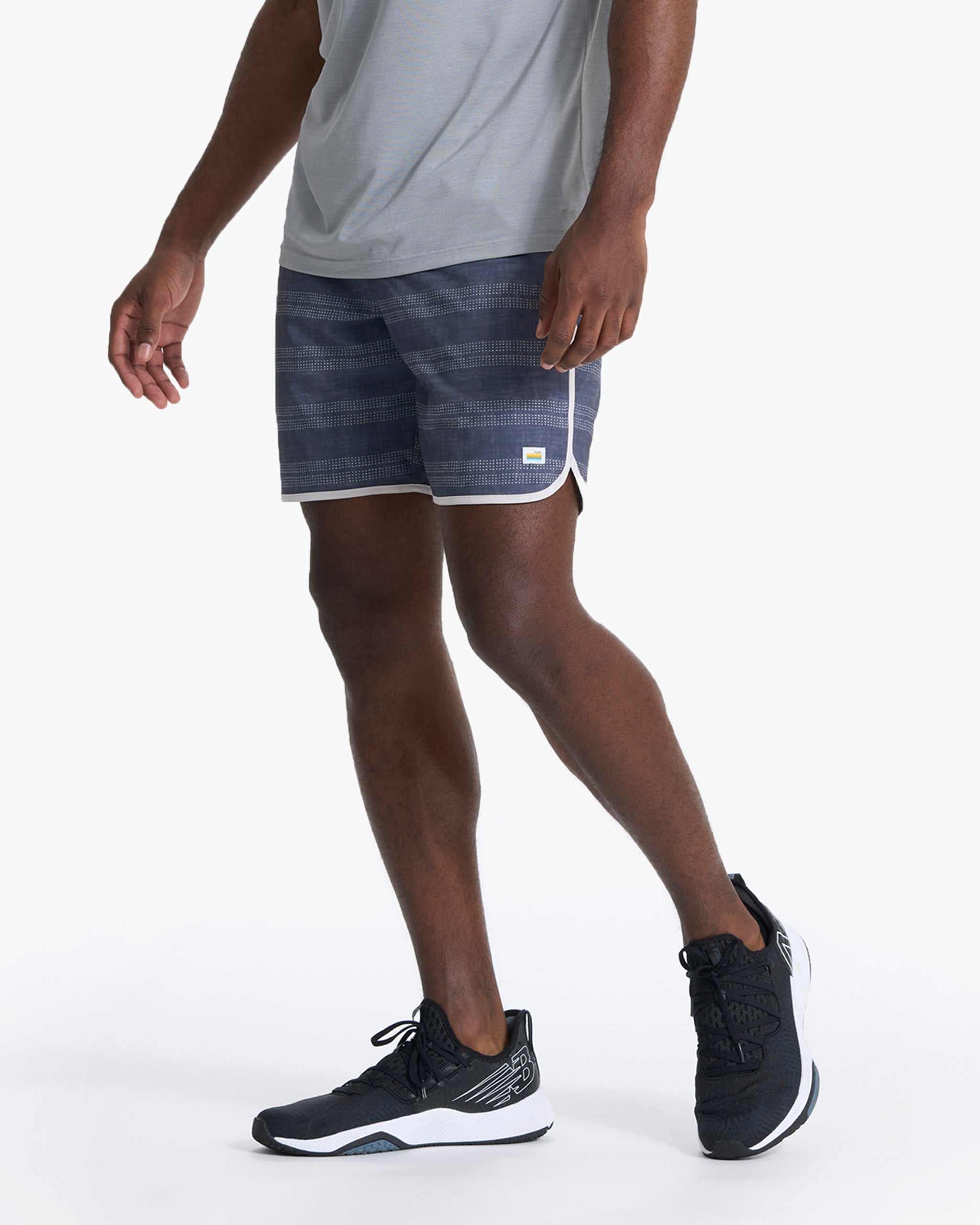 Banks Short | Charcoal Linen Dot