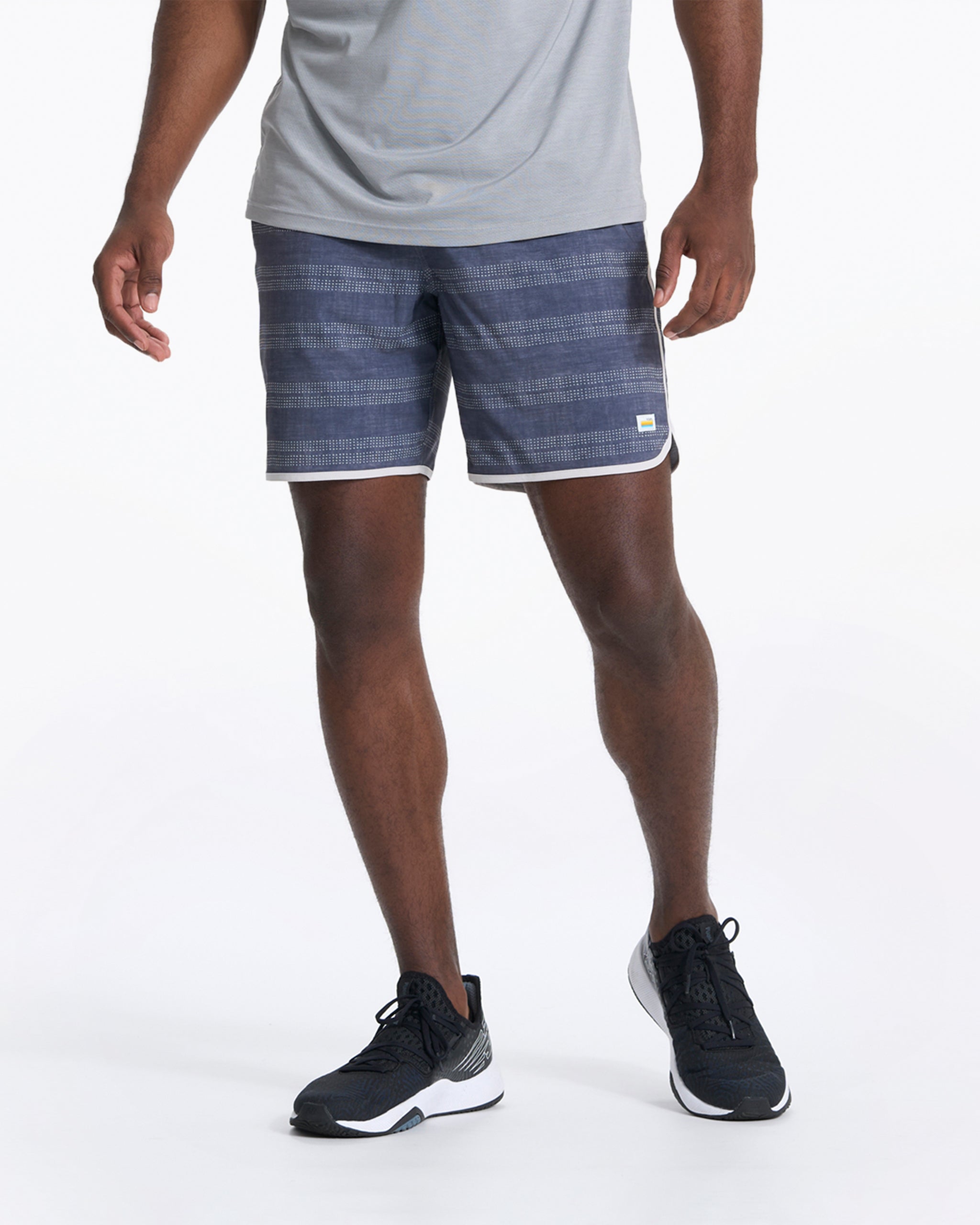 Banks Short | Charcoal Linen Dot
