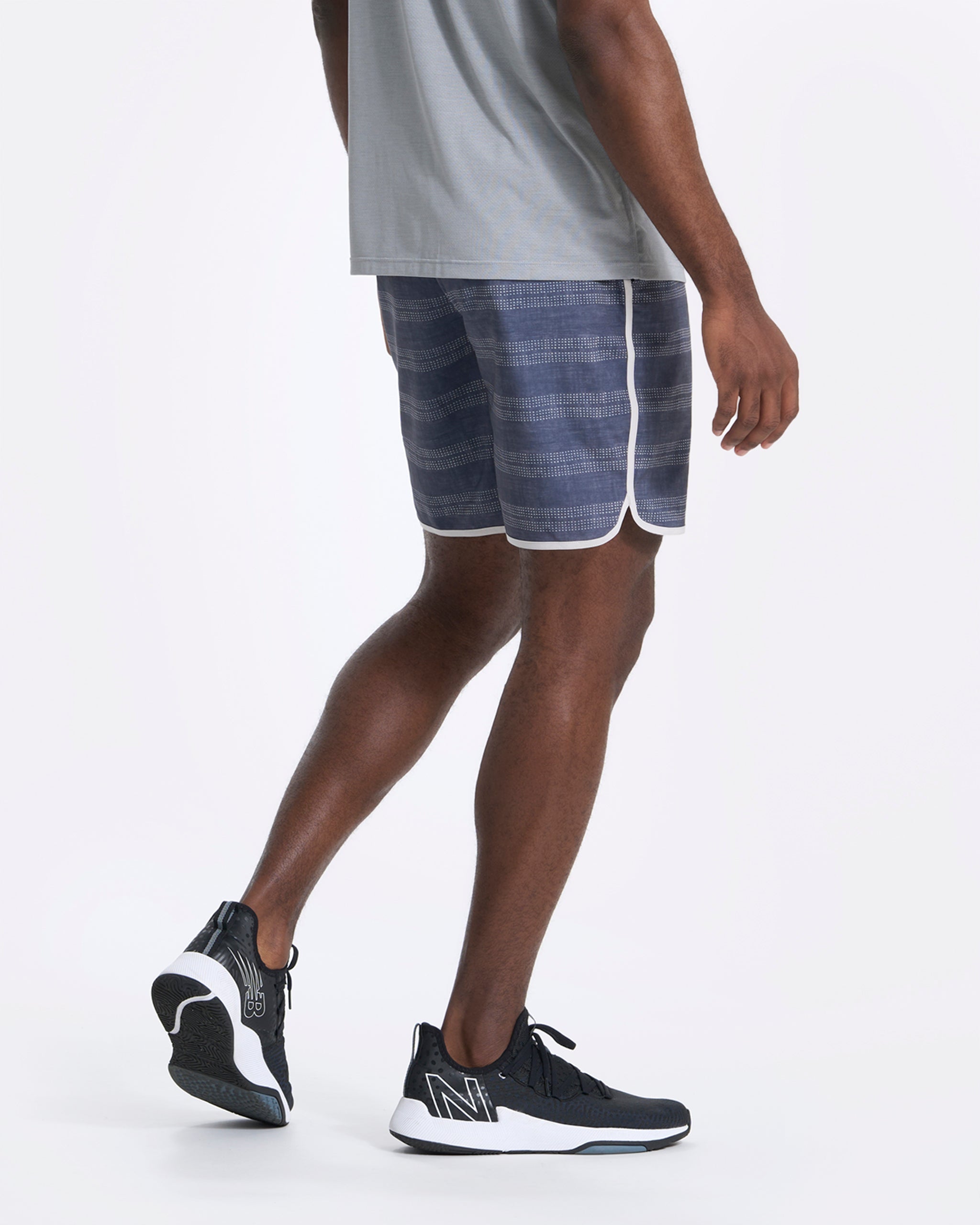 Banks Short | Charcoal Linen Dot