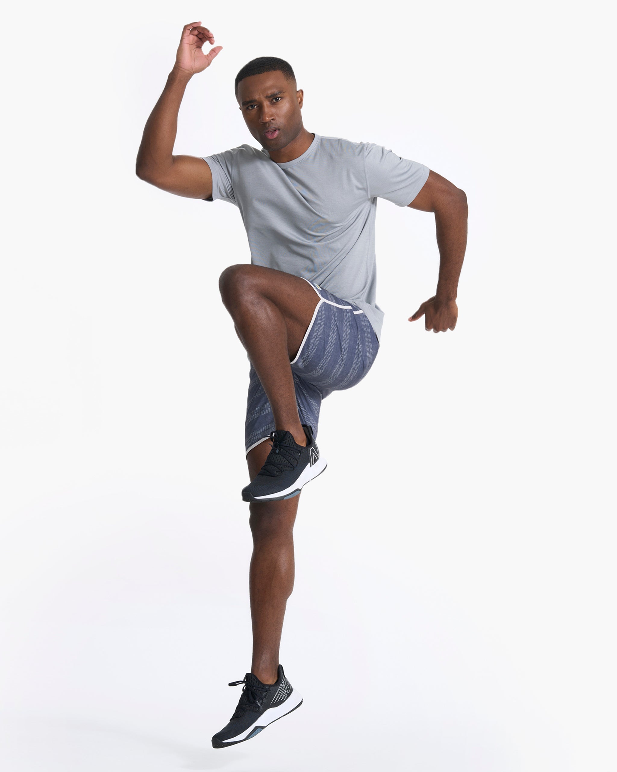 Banks Short | Charcoal Linen Dot