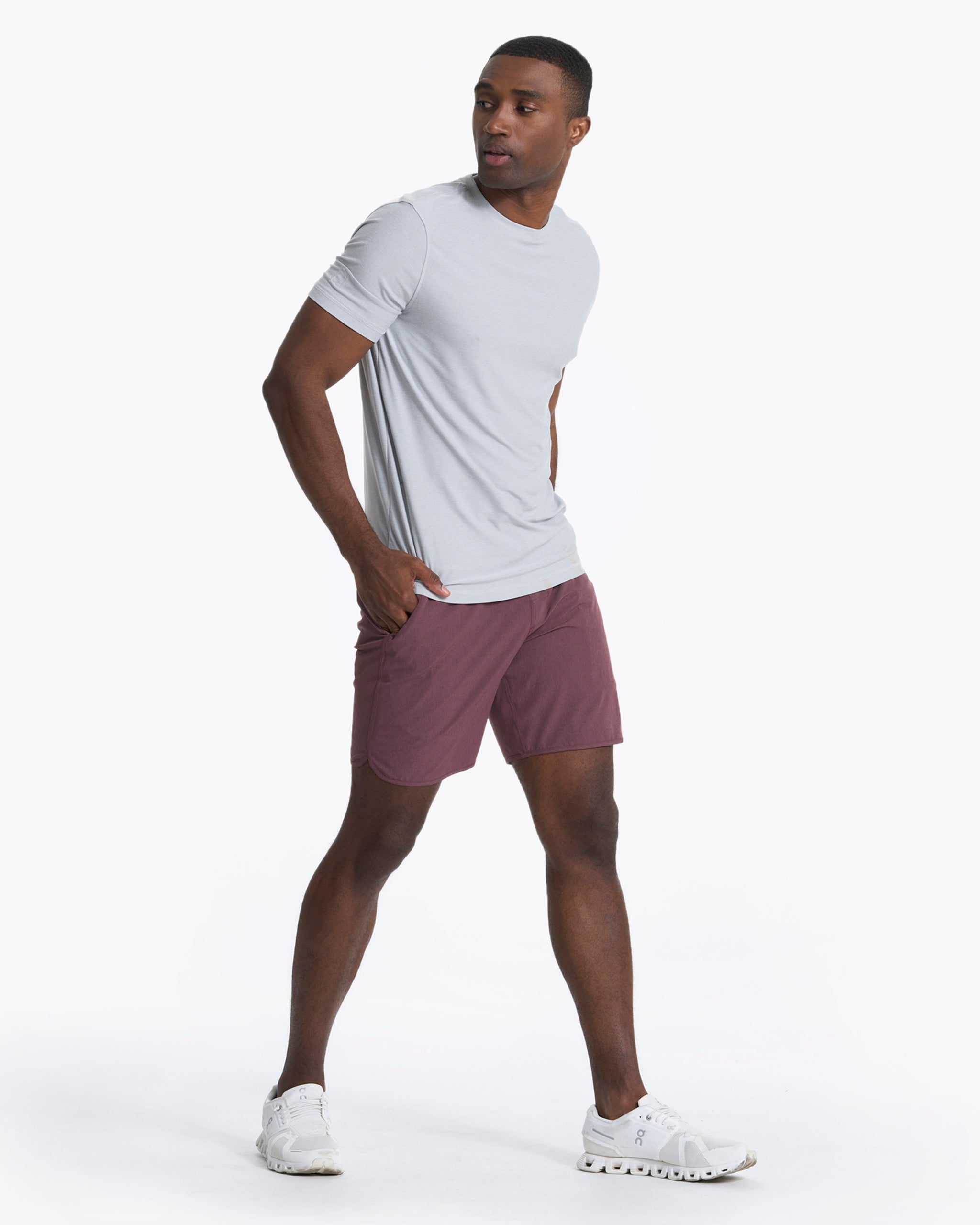 Banks Short | Chestnut Linen Texture