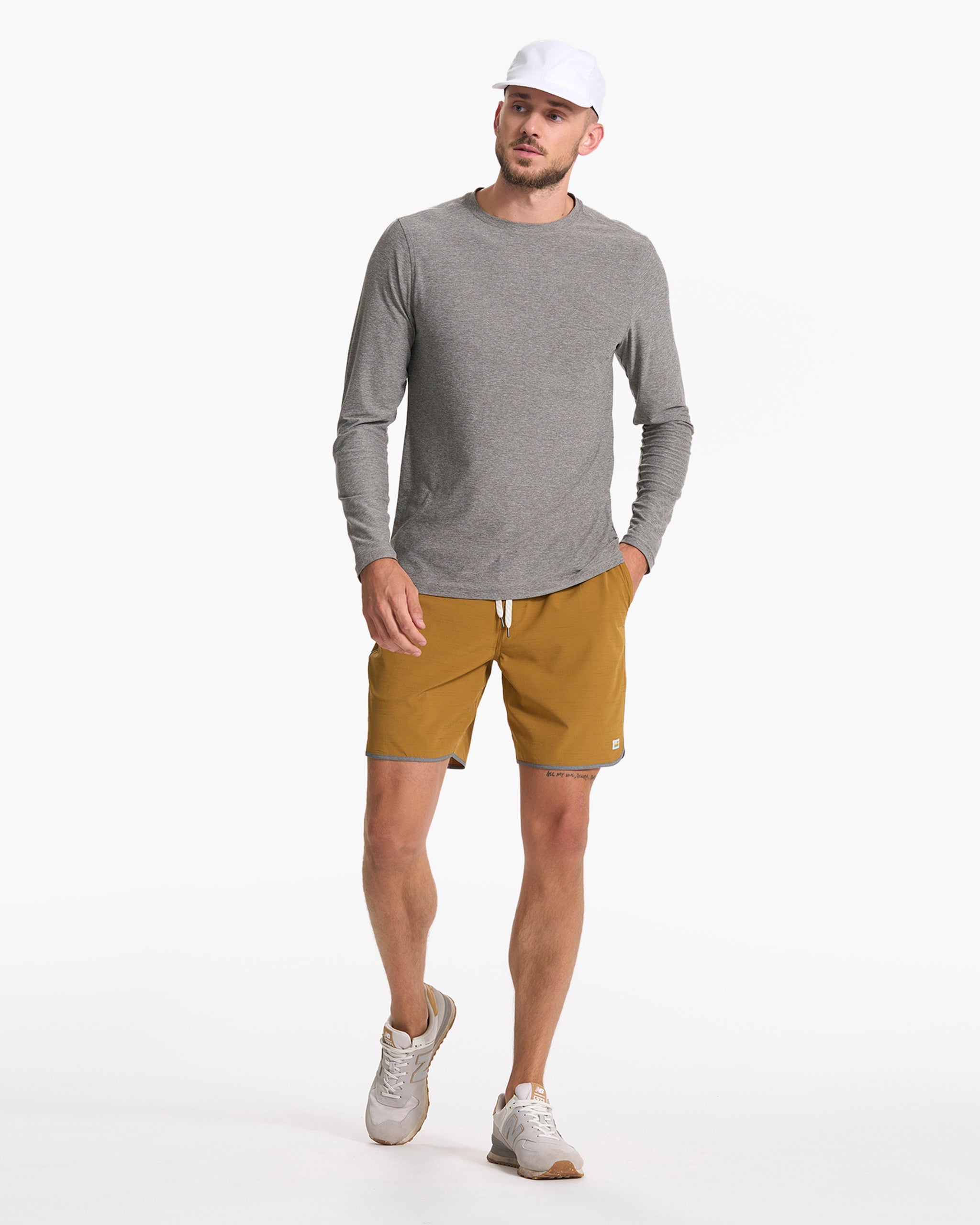 Banks Short | Dark Golden Slub Stripe