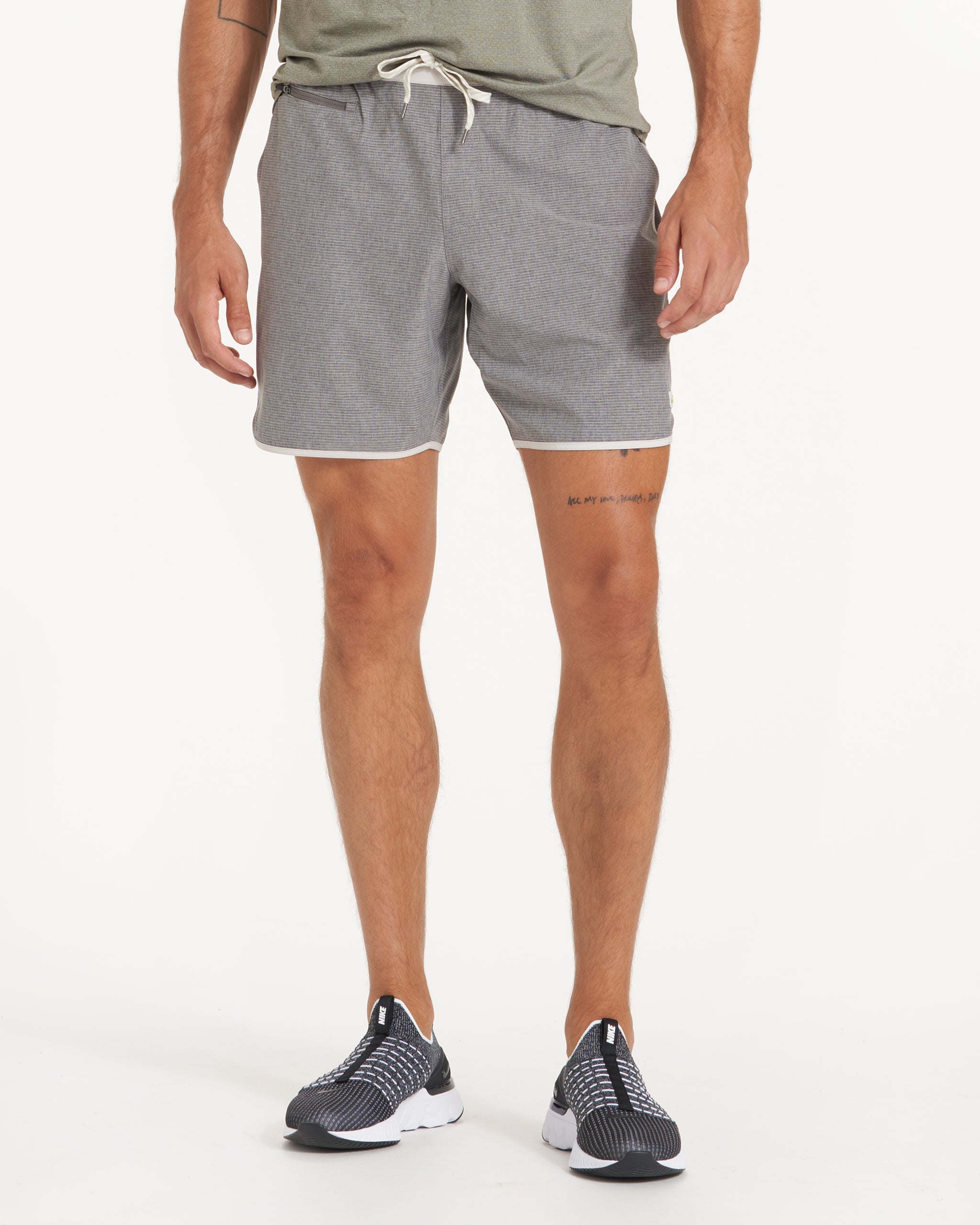 Banks Short | Grey Engineered Stripe