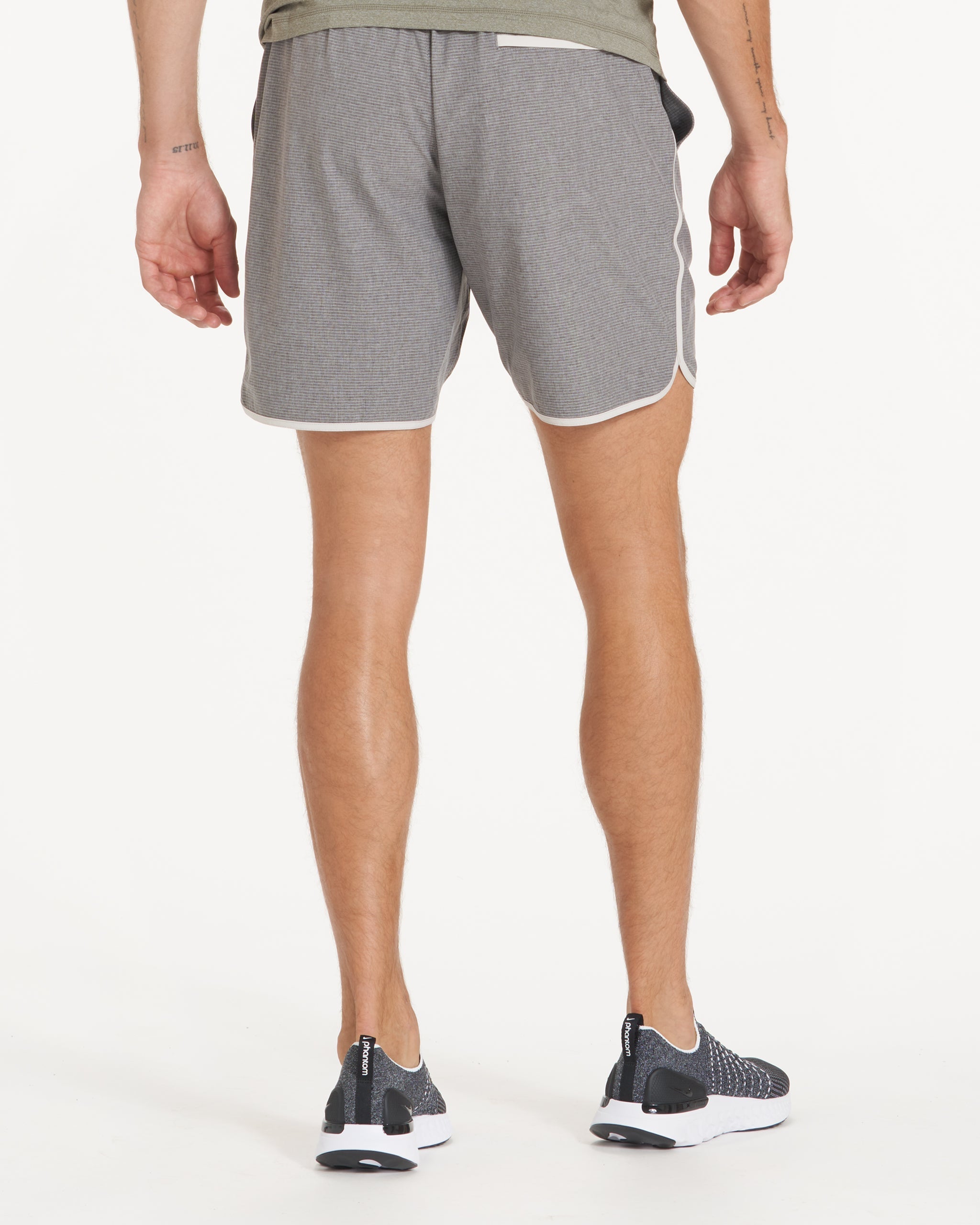 Banks Short | Grey Engineered Stripe