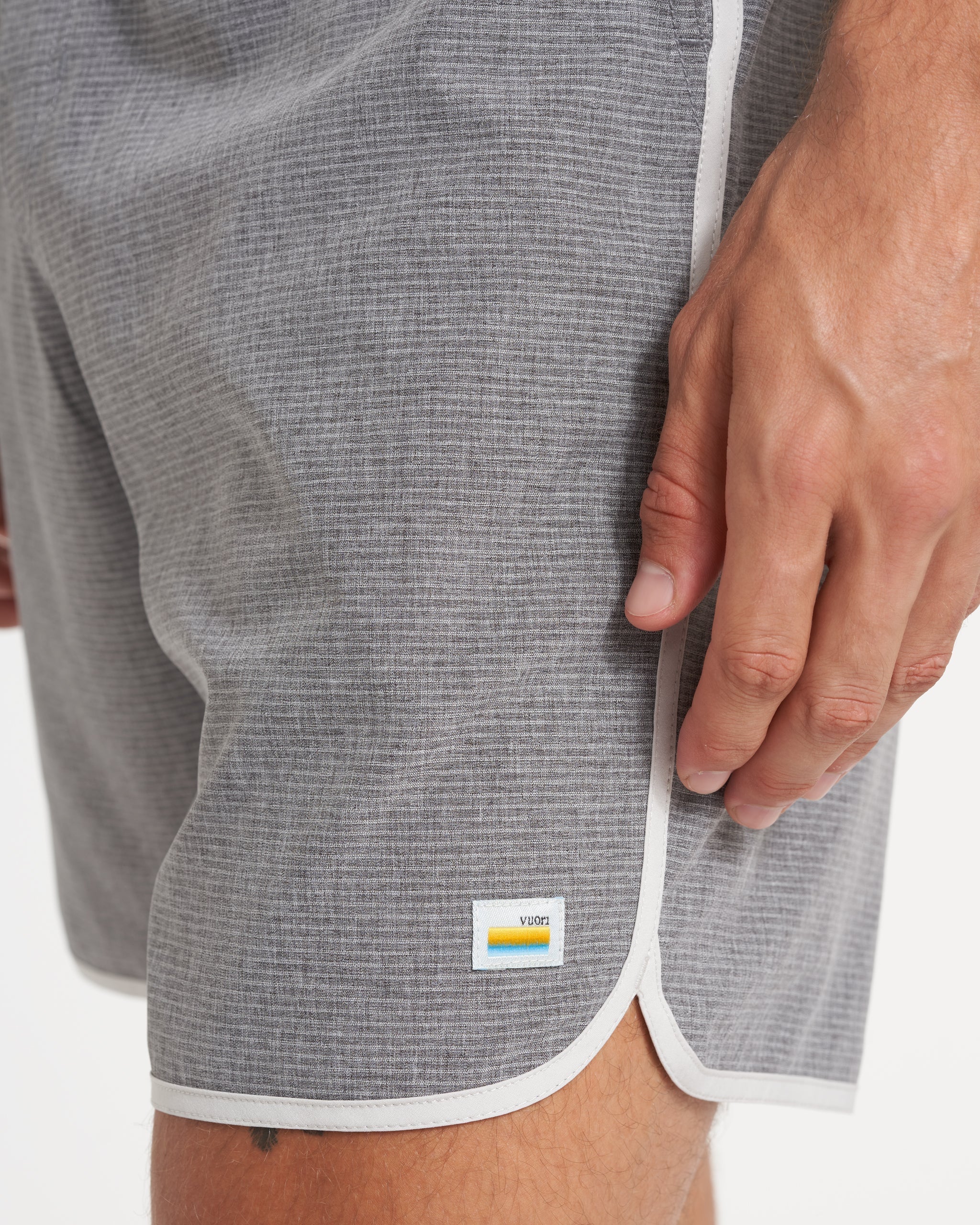 Banks Short | Grey Engineered Stripe