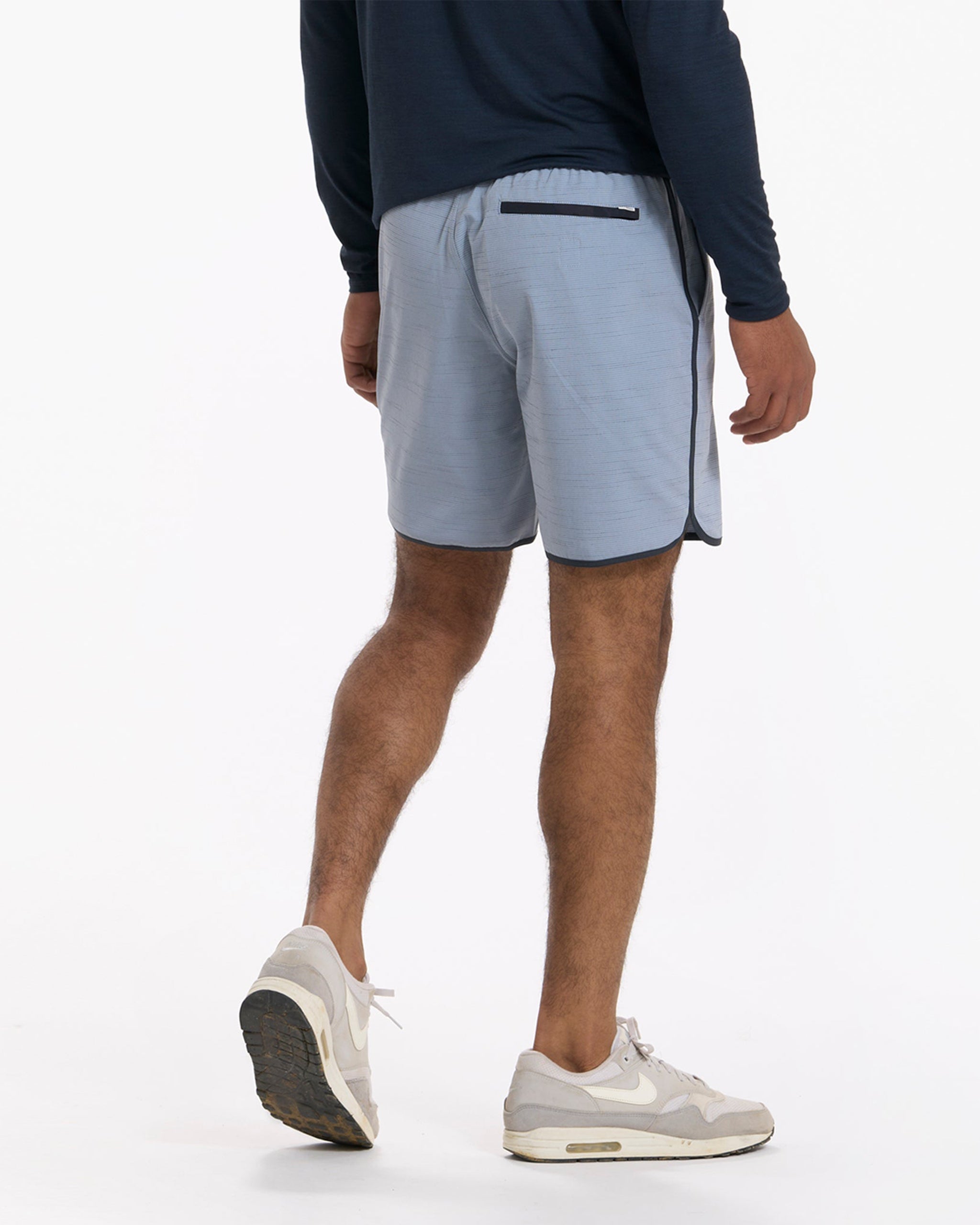 Banks Short | Light Cloud Slub Stripe