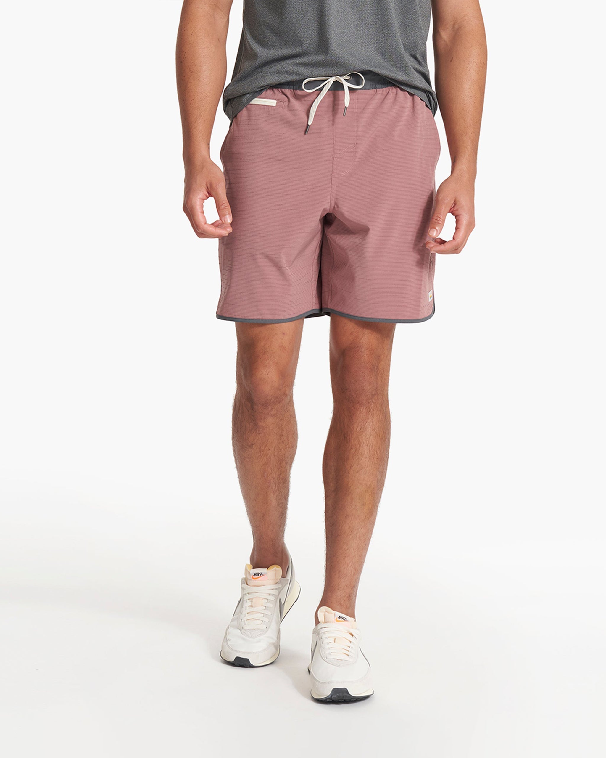 Banks Short | Marsala Slub Stripe