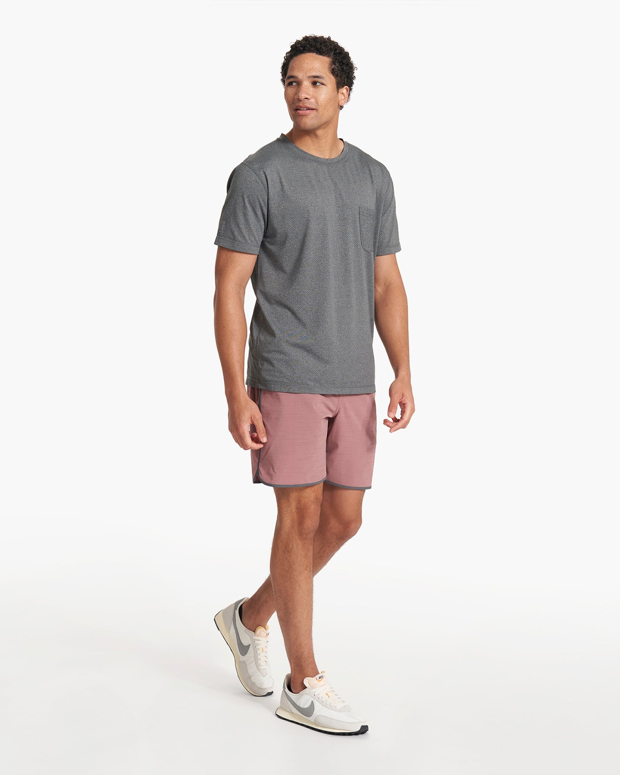 Banks Short | Marsala Slub Stripe