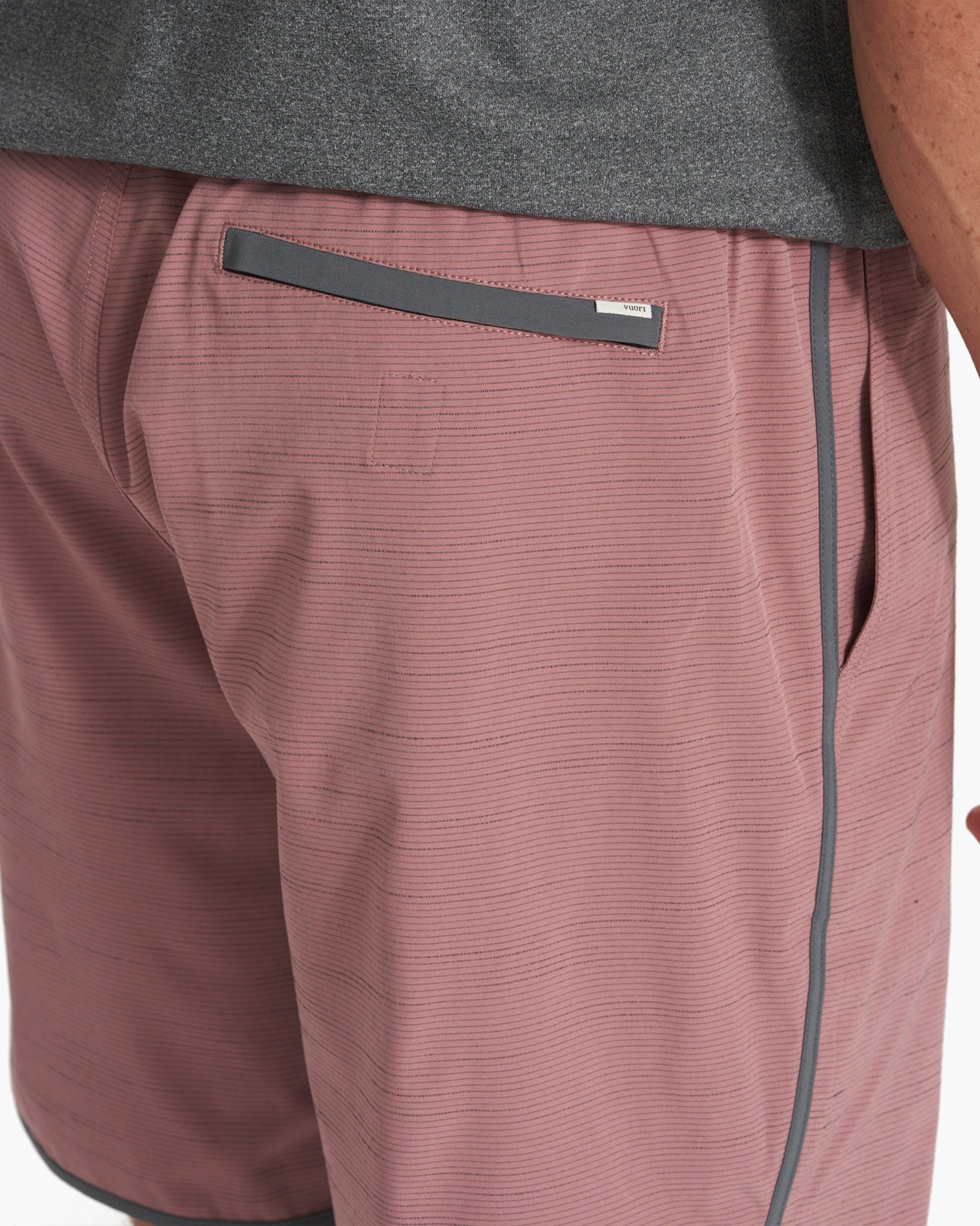 Banks Short | Marsala Slub Stripe