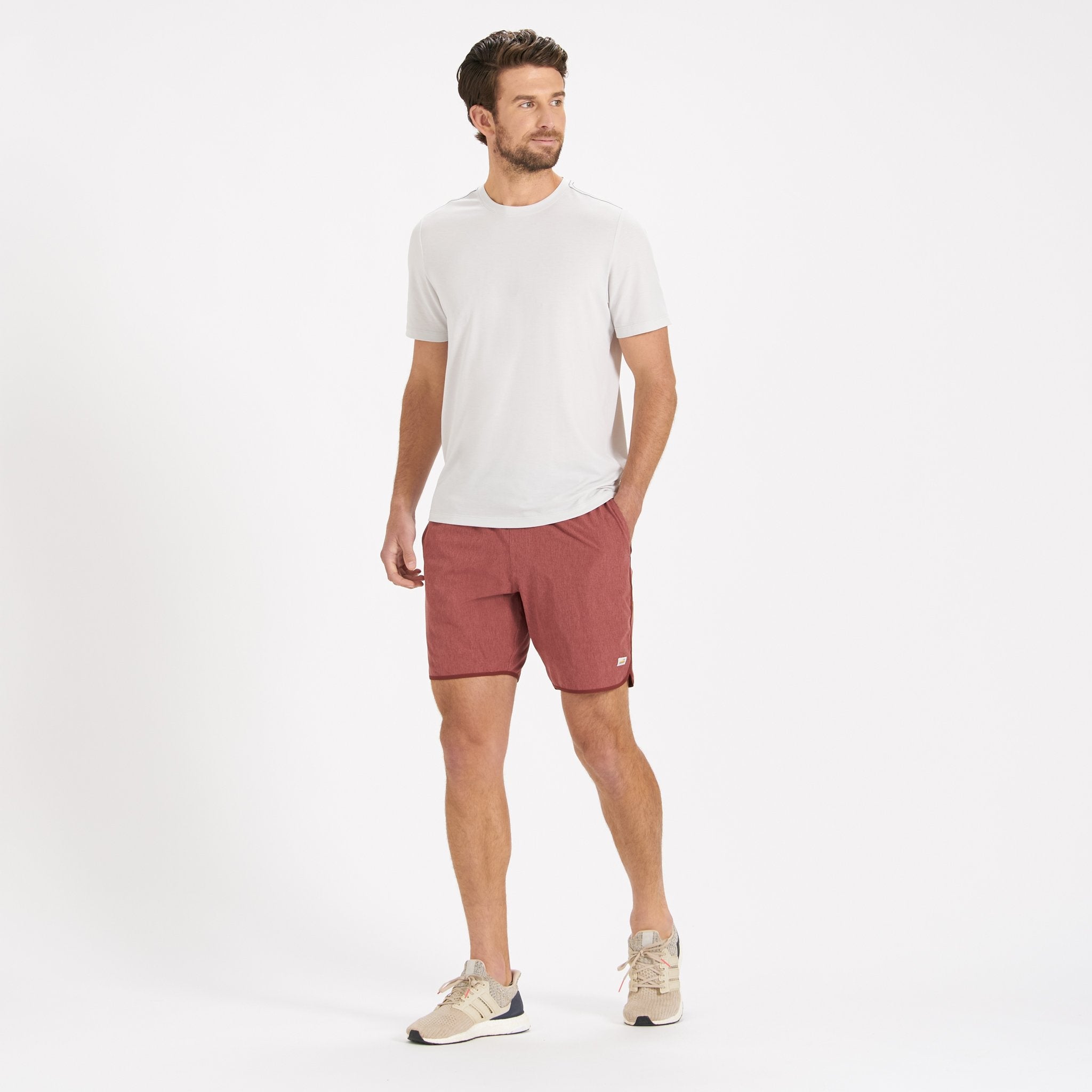 Banks Short | Red Clay Linen Texture