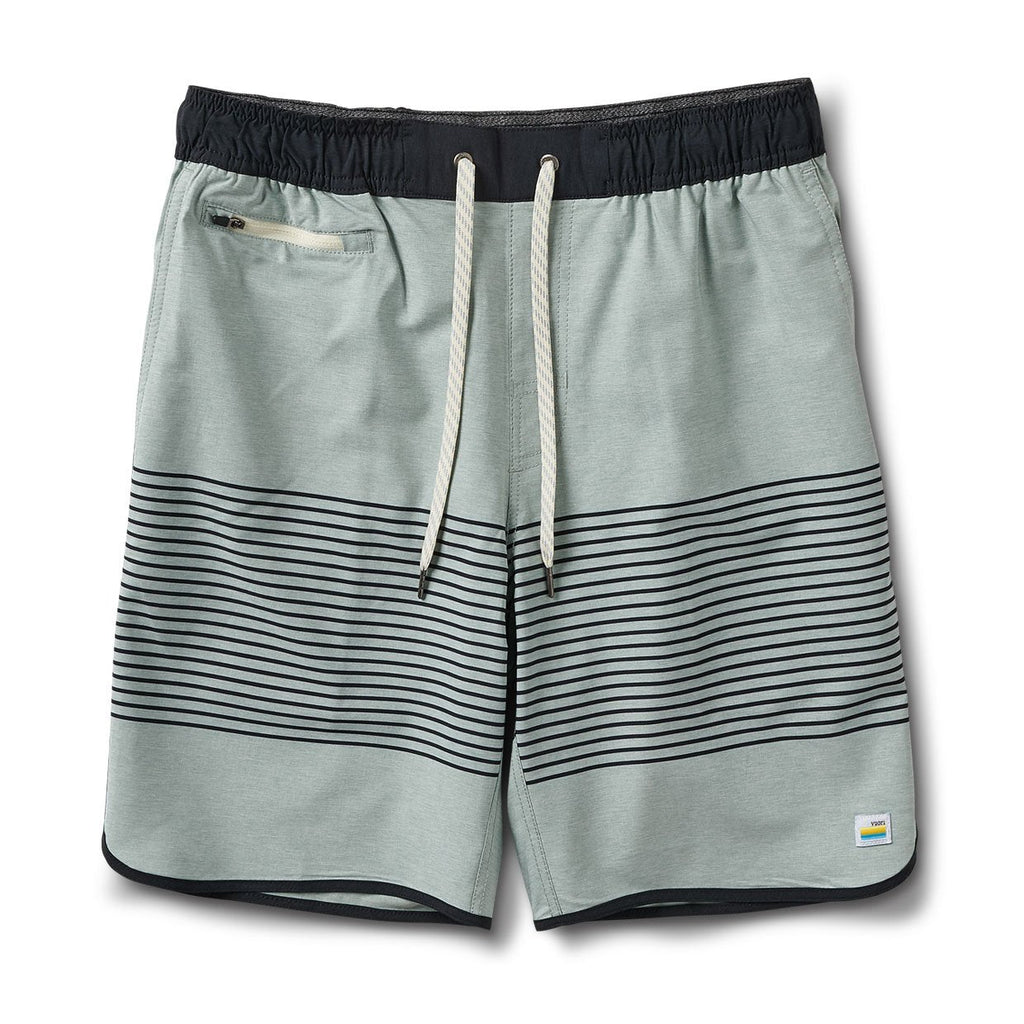 Banks Short | Sea Glass Linen Texture Stripe