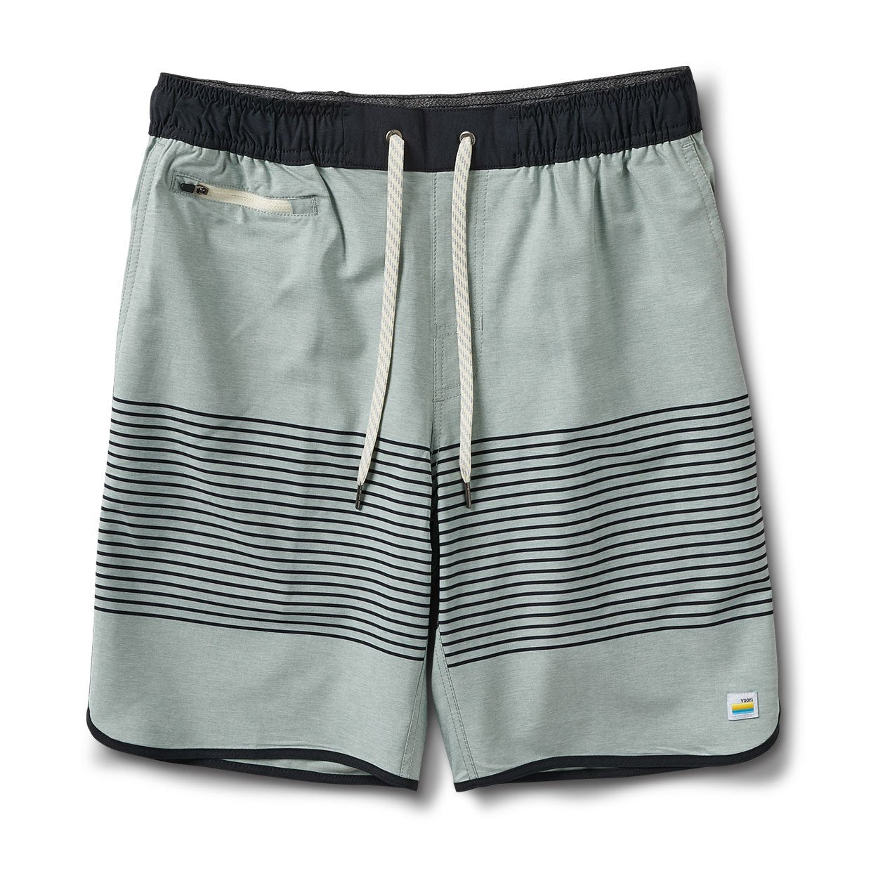 Banks Short | Sea Glass Linen Texture Stripe