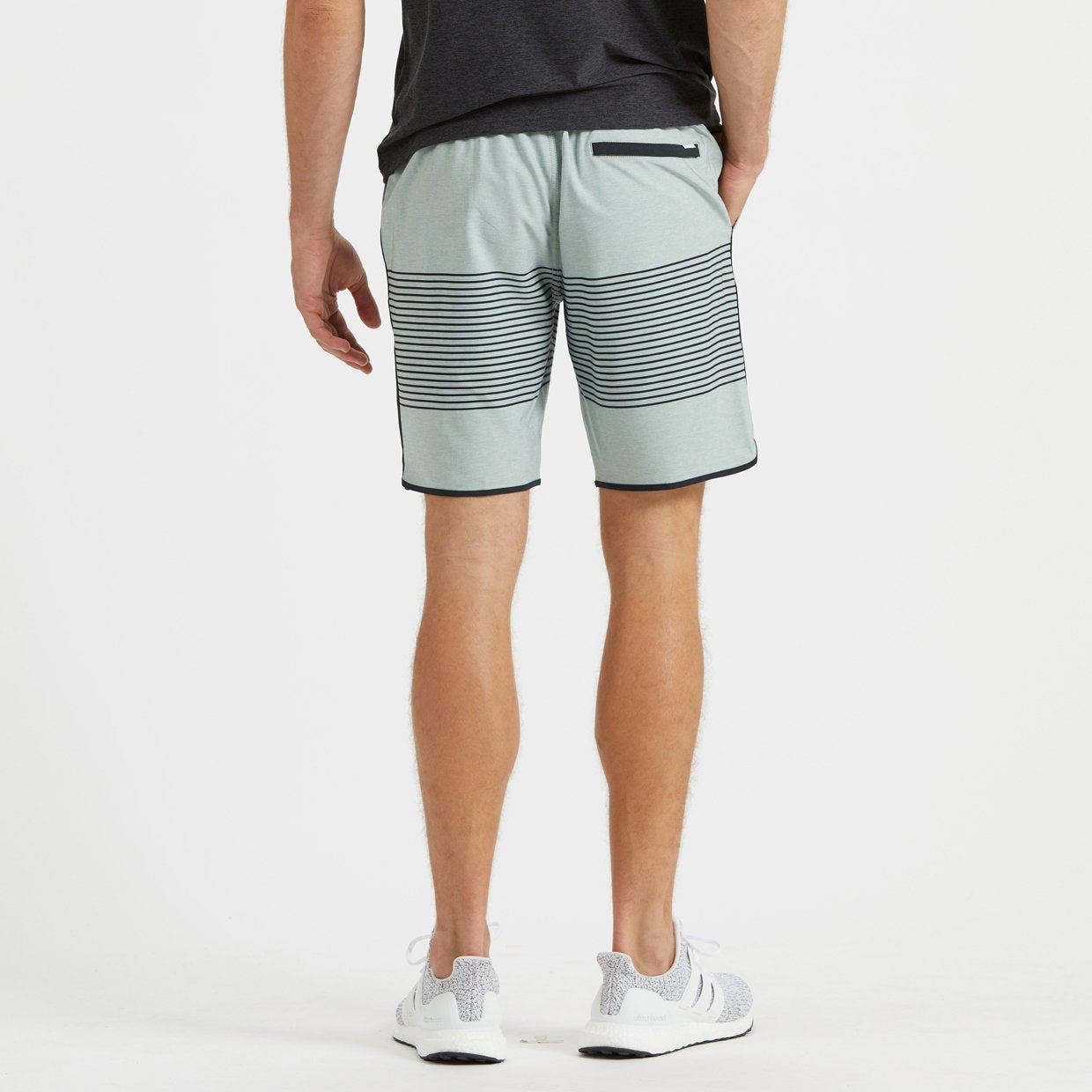 Banks Short | Sea Glass Linen Texture Stripe