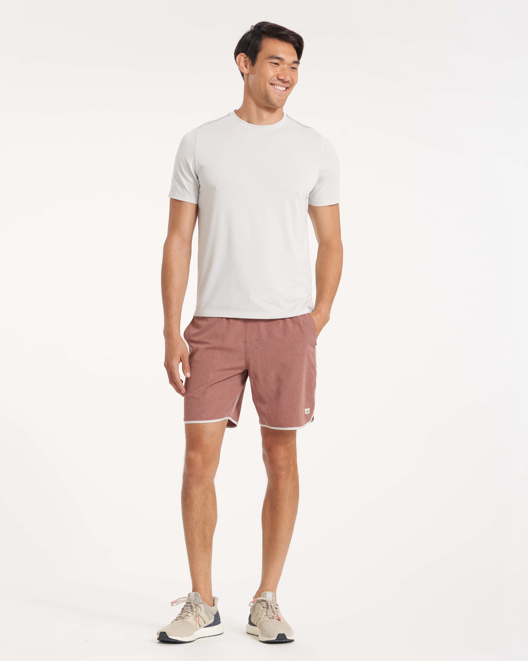 Banks Short | Terracotta Linen Texture