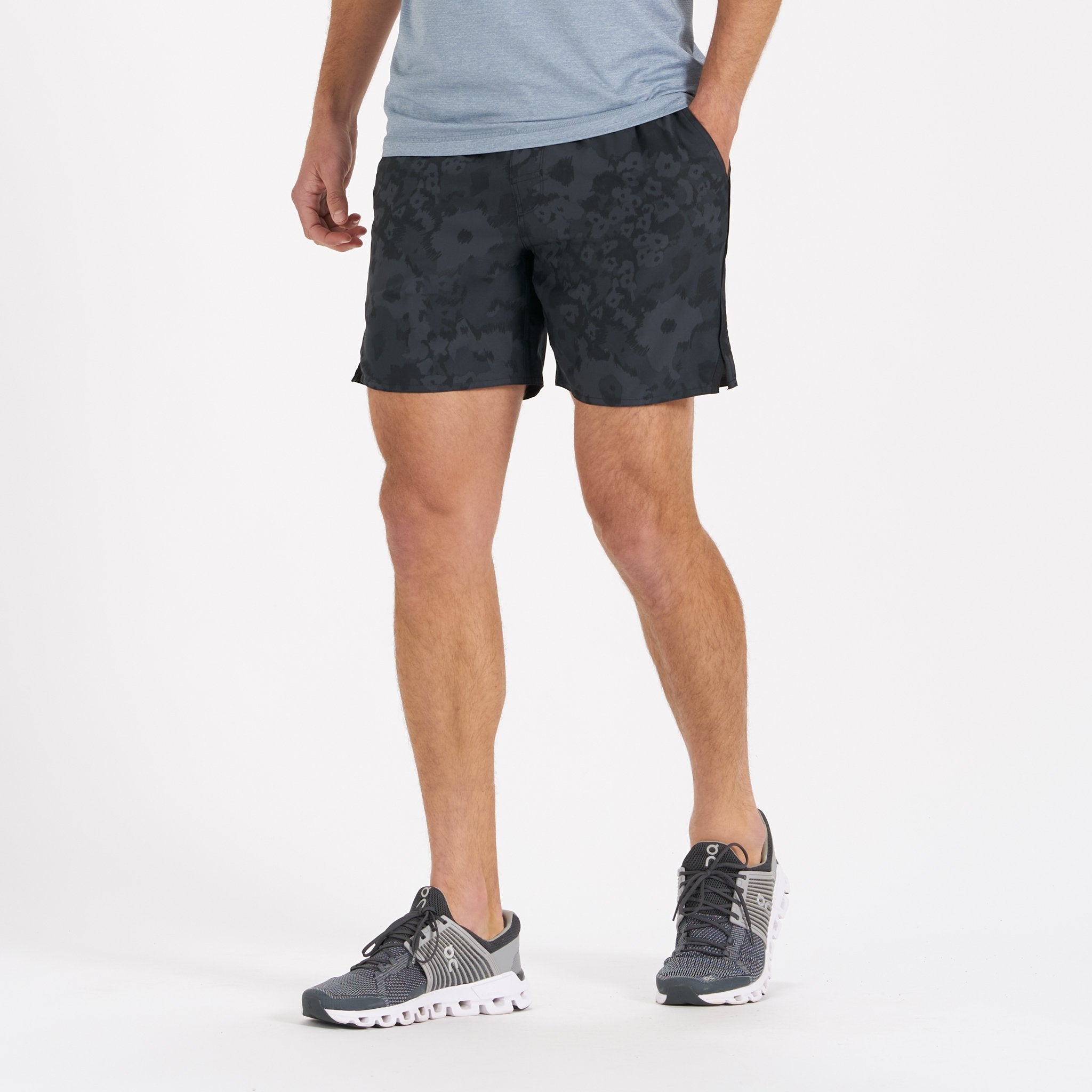 Trail Short | Charcoal Camo Flower