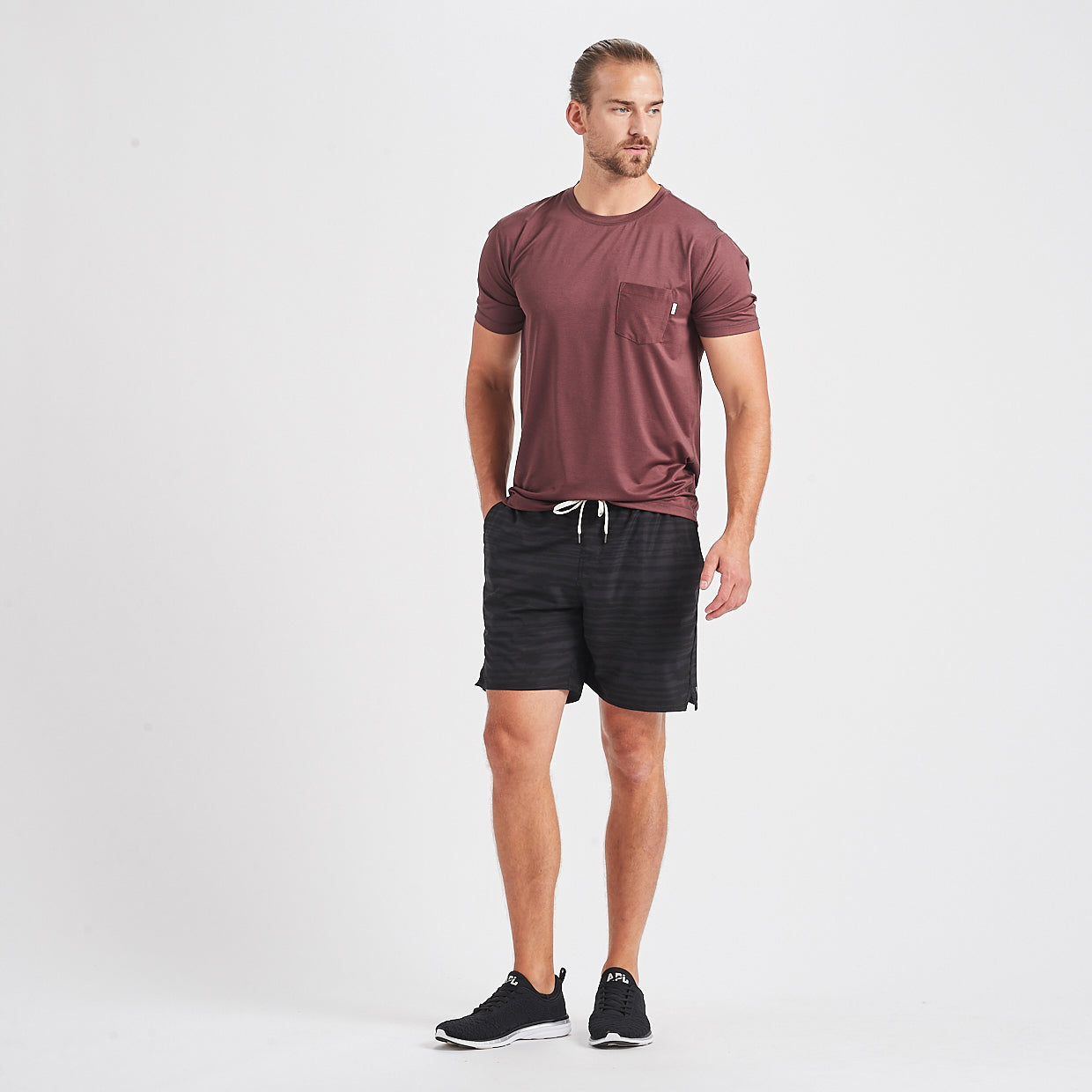 Trail Short | Black Dye Stripe