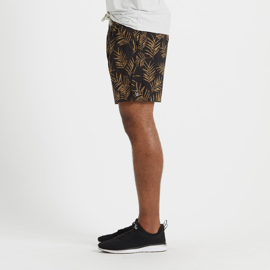 Trail Short | Black Floating Palm