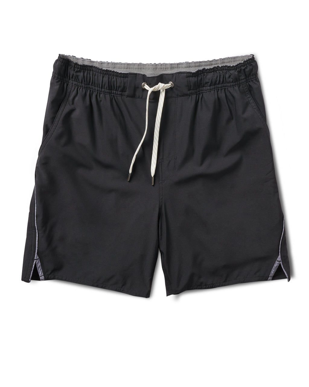 Trail Short | Black Heather Grey Stripe