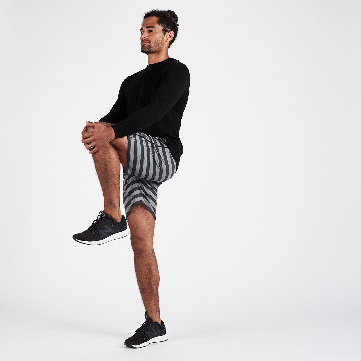 Trail Short | Charcoal Micro Stripe
