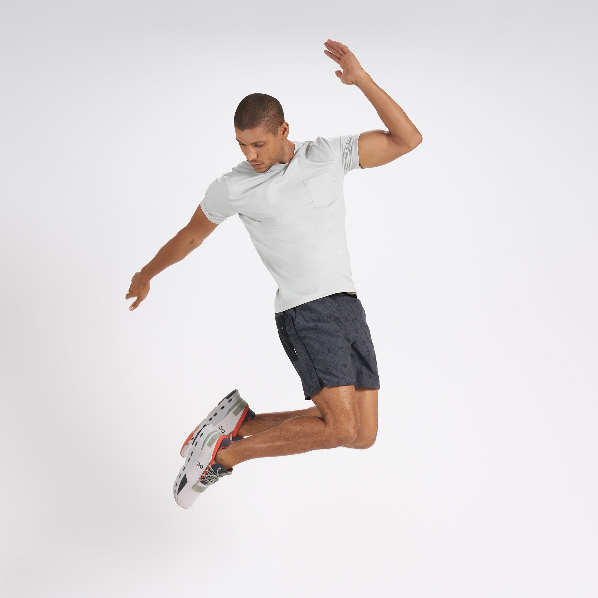 Trail Short | Charcoal Shibori