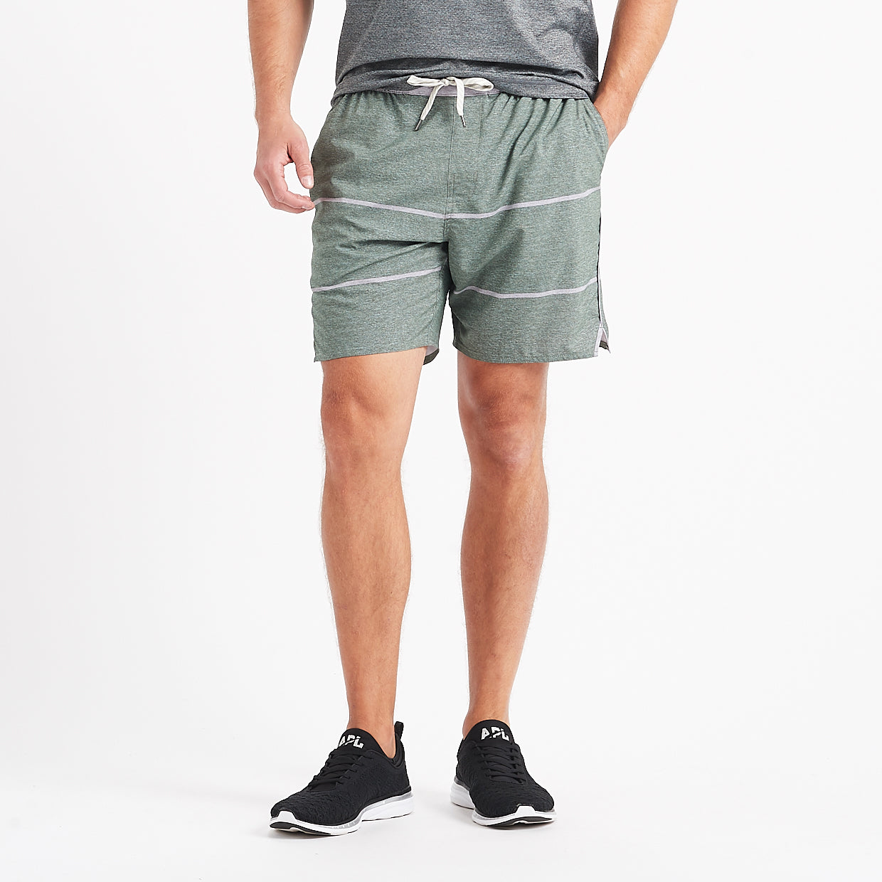 Trail Short | Evergreen Heather Stripe
