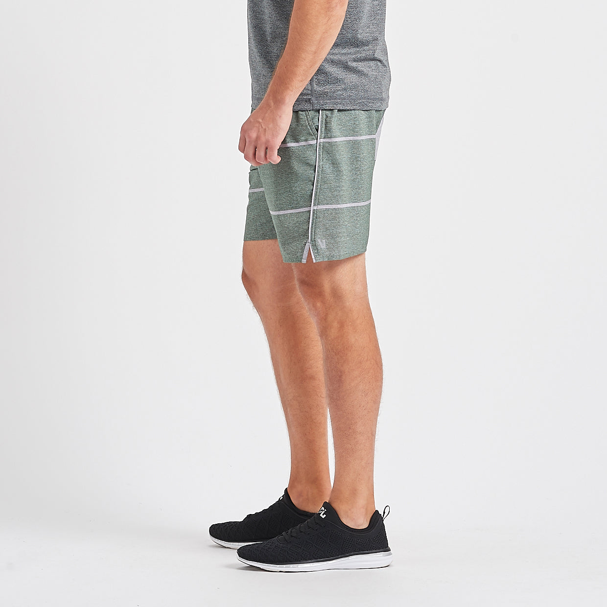 Trail Short | Evergreen Heather Stripe