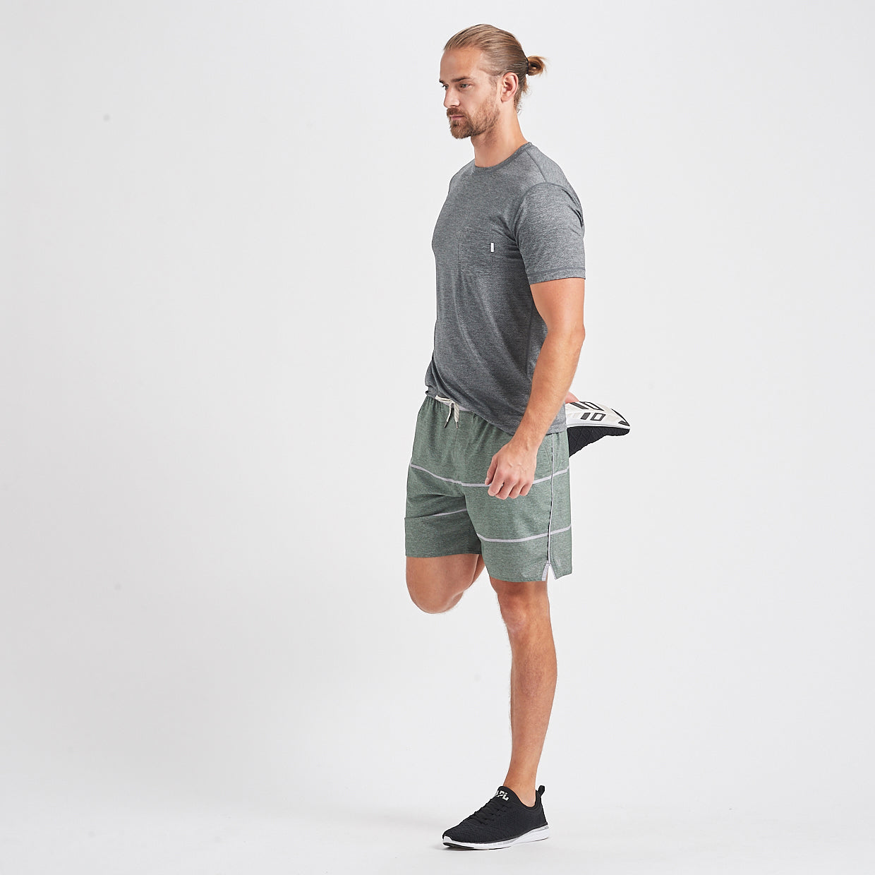 Trail Short | Evergreen Heather Stripe