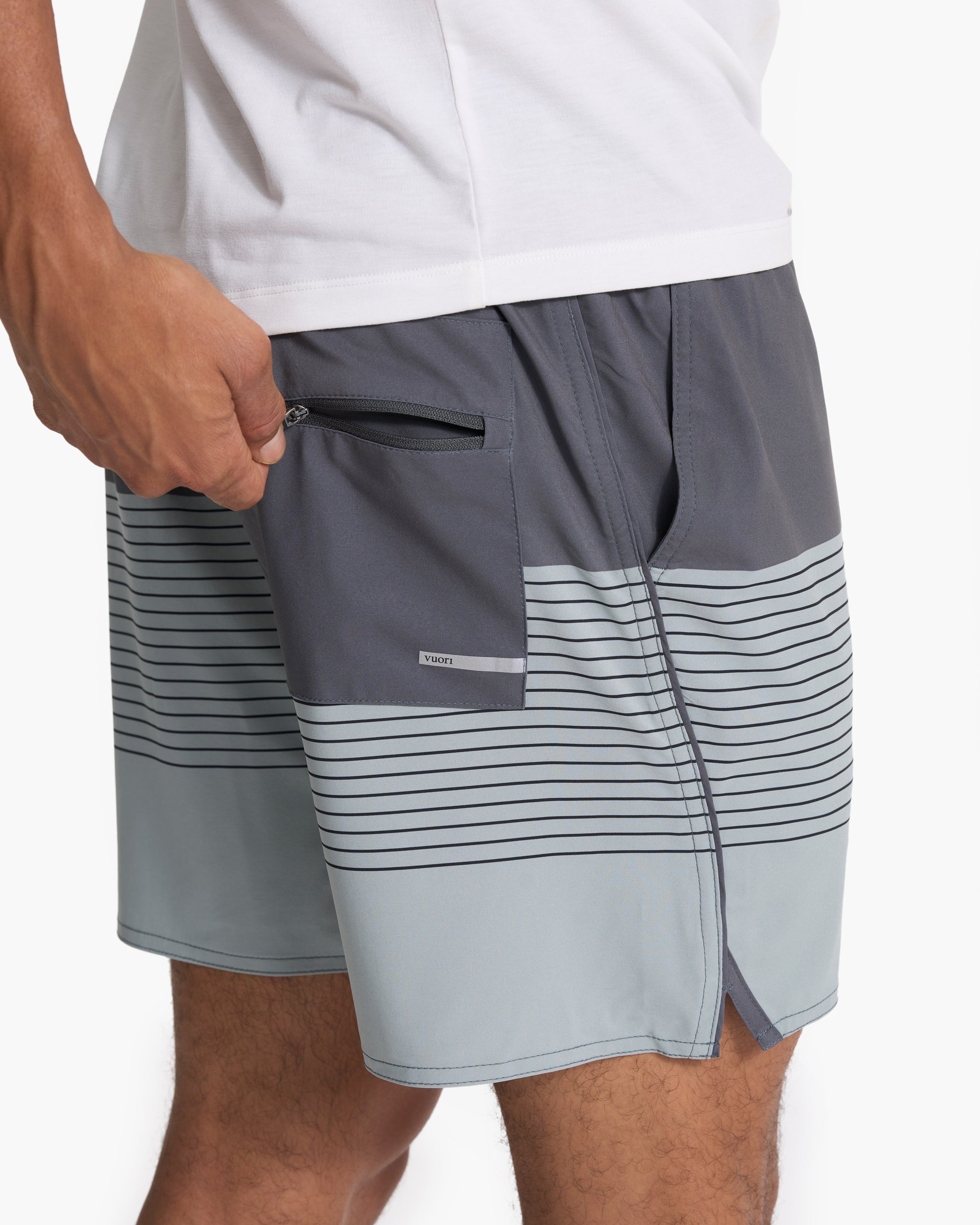 Trail Short | Shale/Neptune Stripe