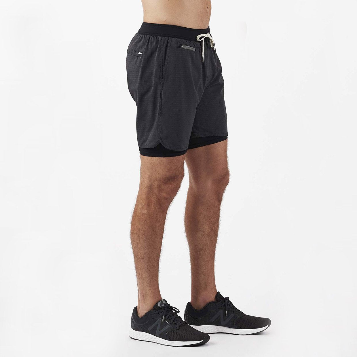 Stockton Short | Black Linen Texture