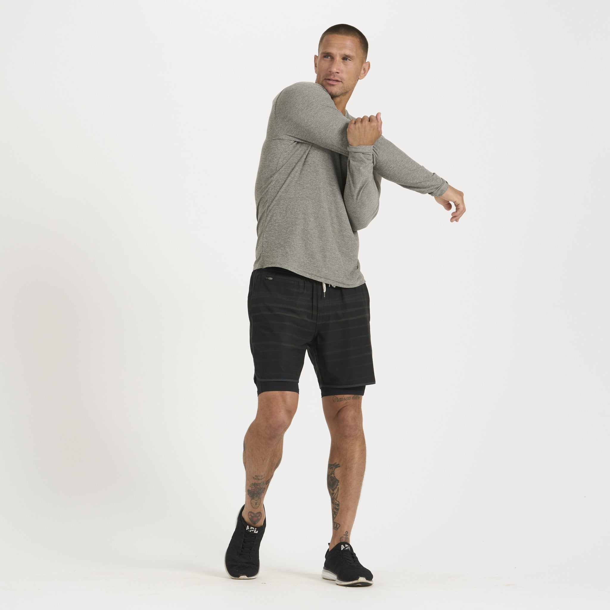 Stockton Short | Dark Oregano Shibori Stripe