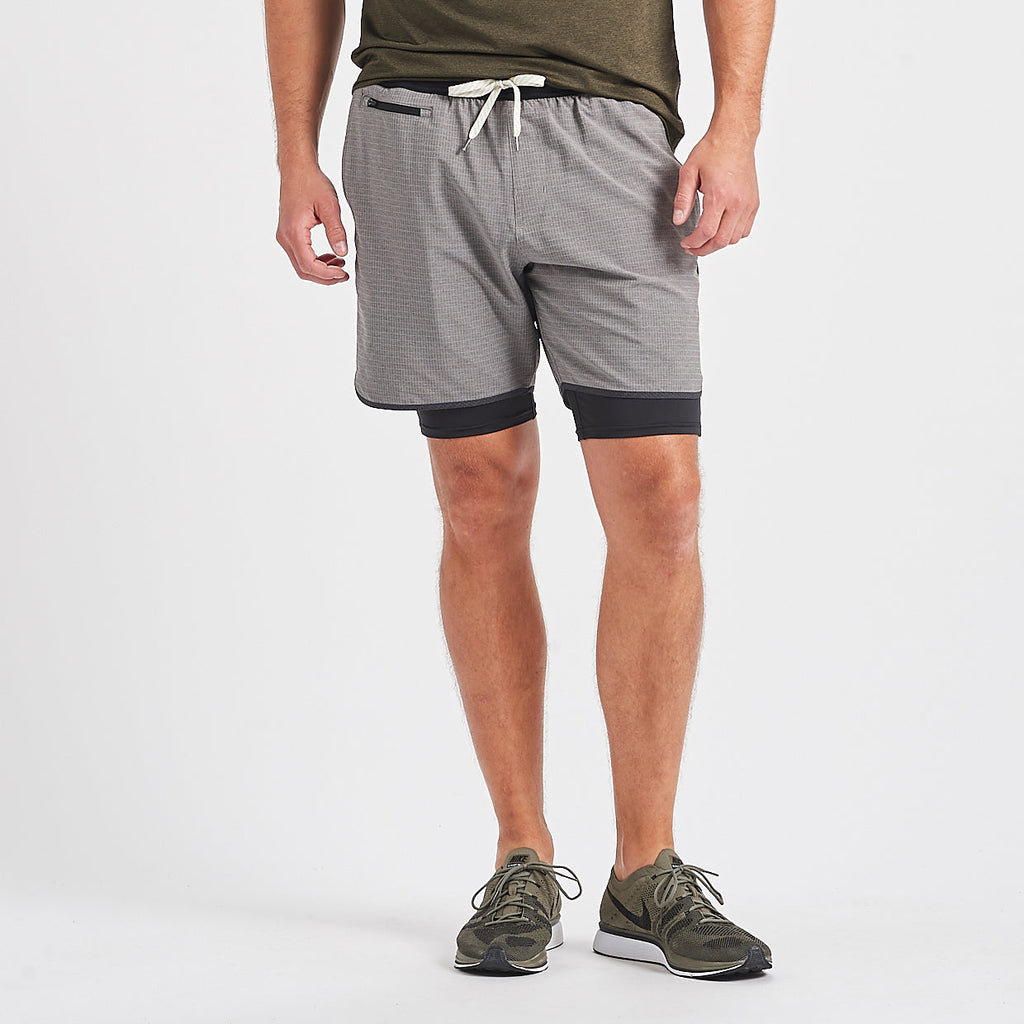 Stockton Short | Grey Linen Texture