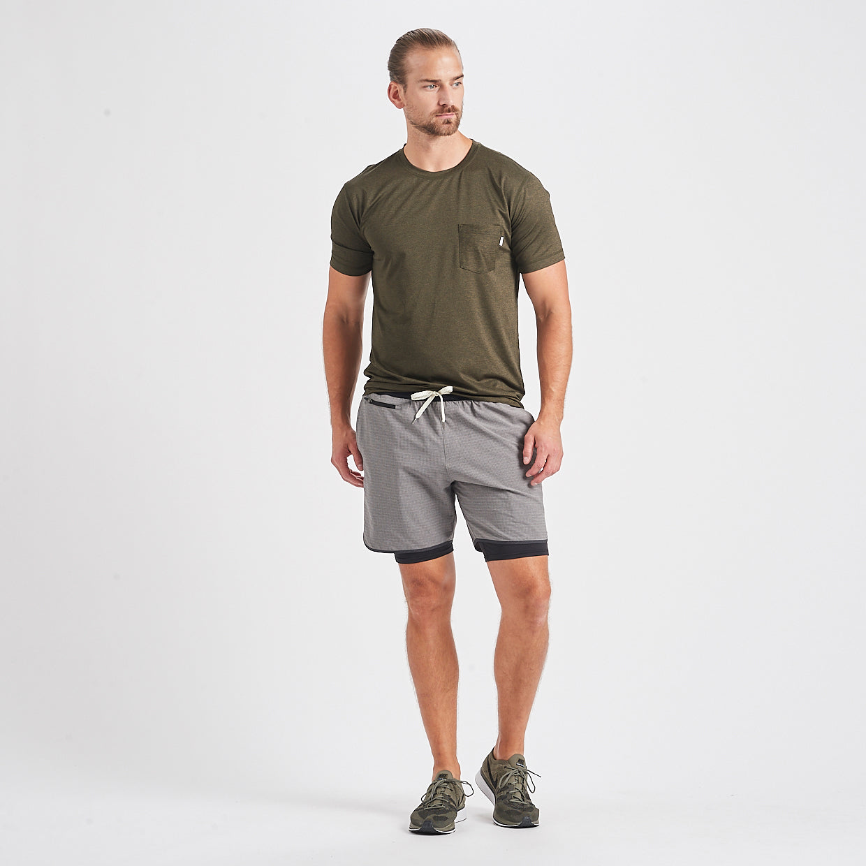 Stockton Short | Grey Linen Texture
